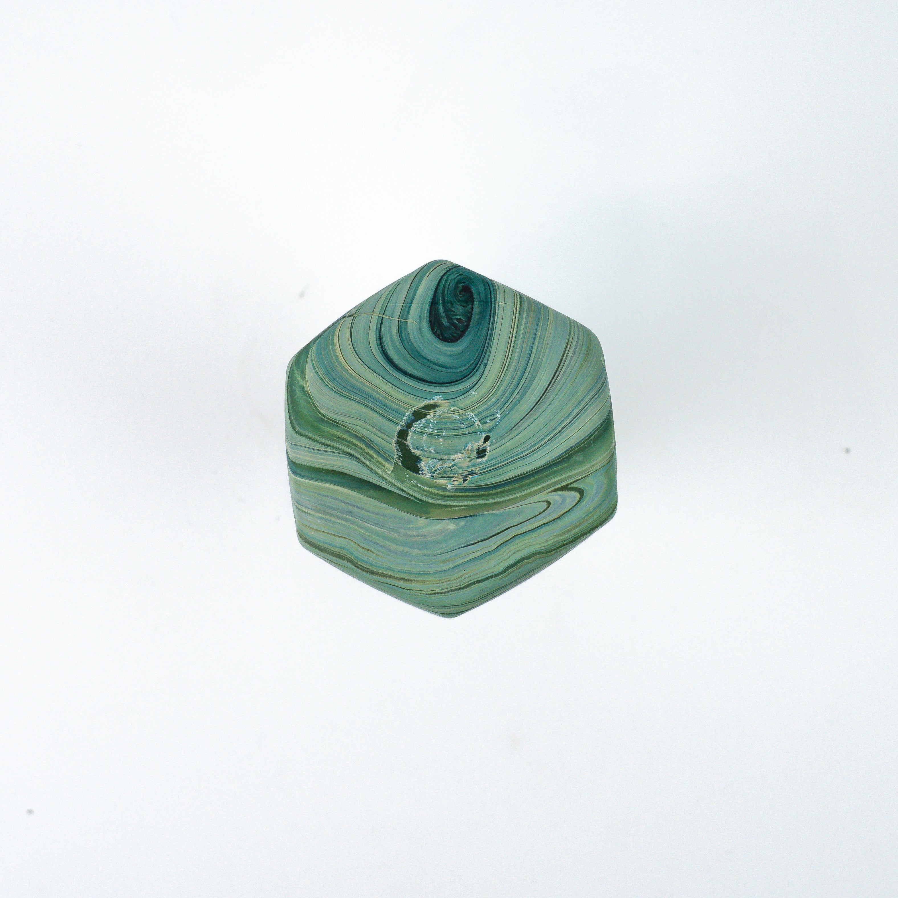 Hebron Mini Carafe / Vase Green Blue – Recycled Glass & Handblown