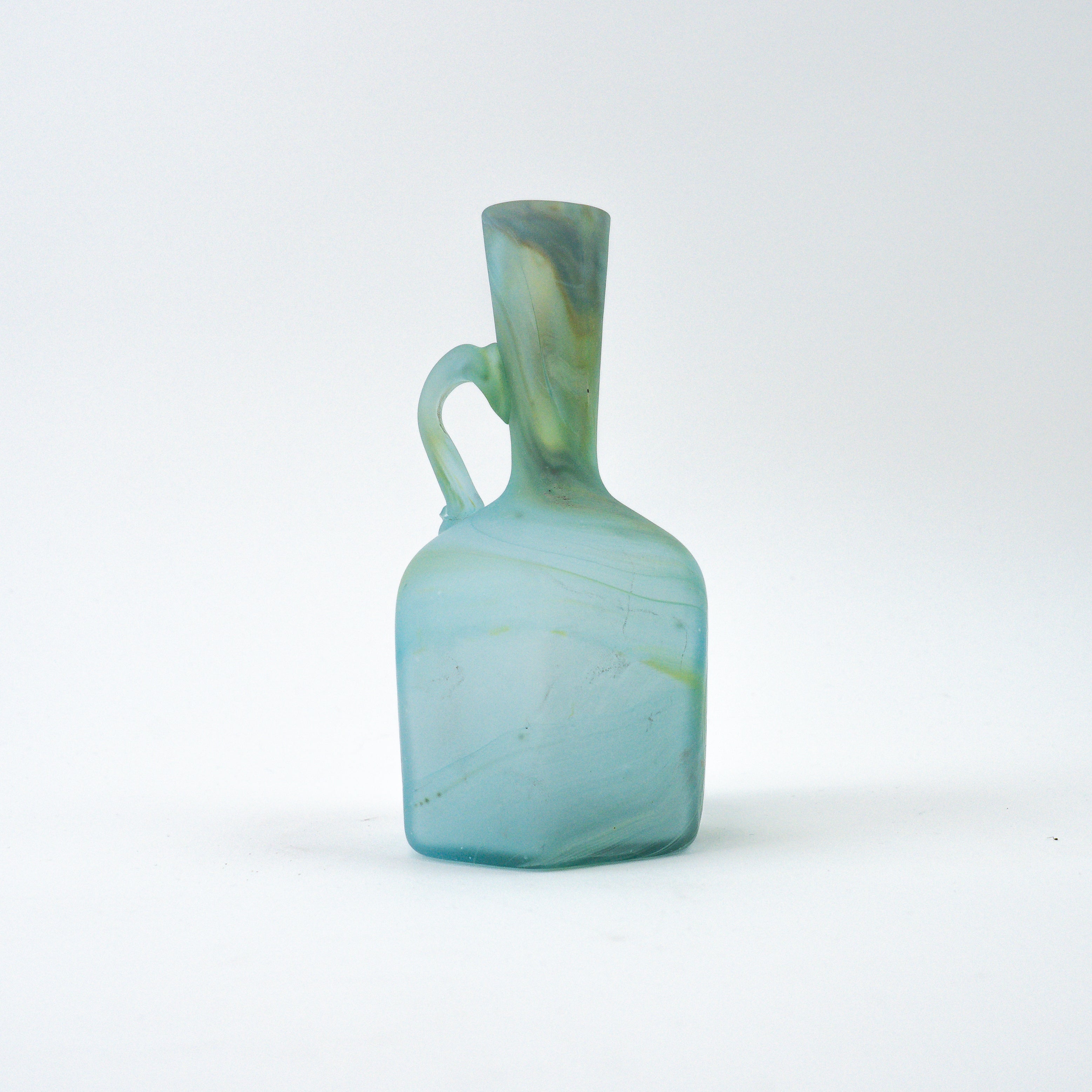 Hebron Mini Carafe / Vase Sky Blue – Recycled Glass & Hand-Blown
