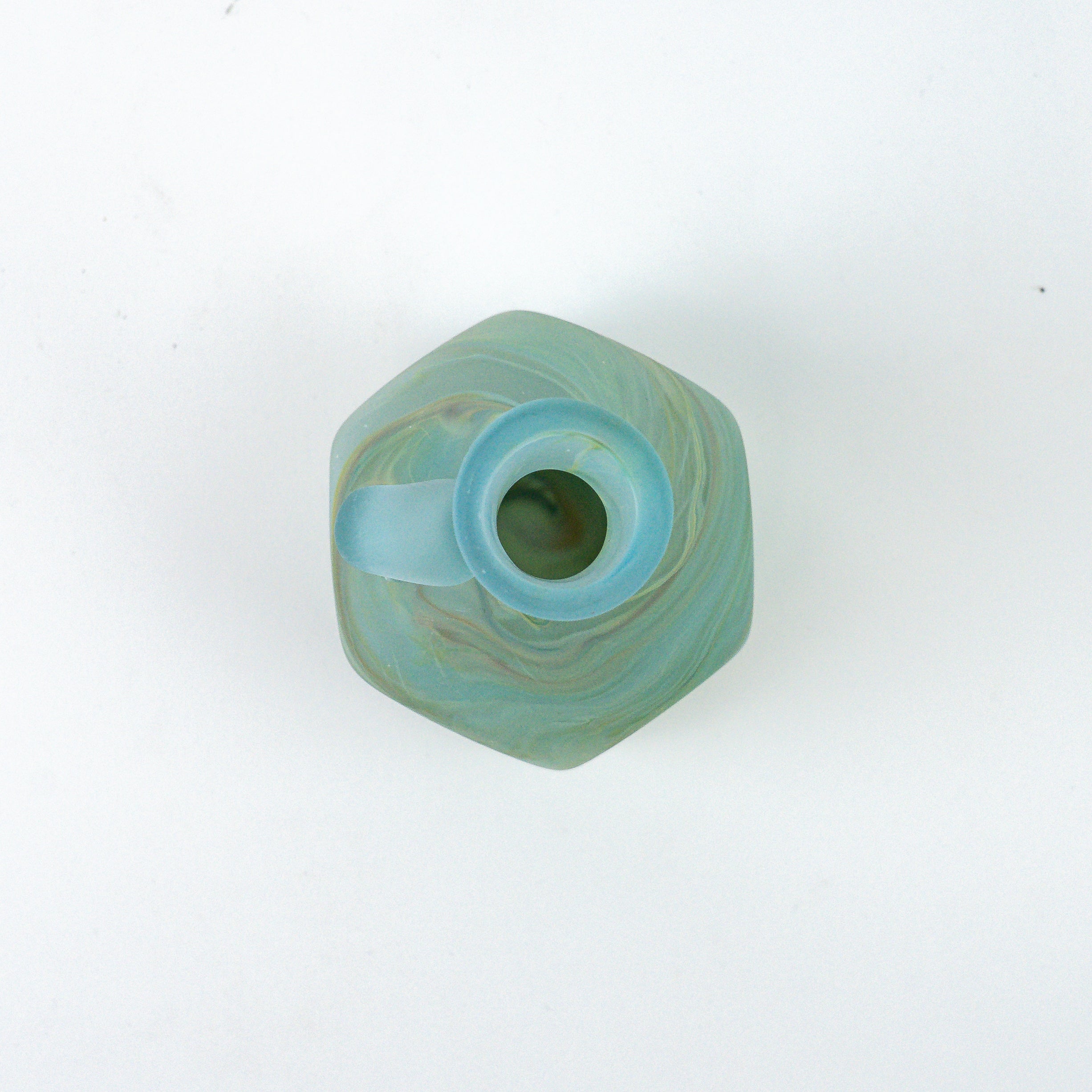 Hebron Mini Carafe / Vase Lime Green – Recycled Glass & Handblown