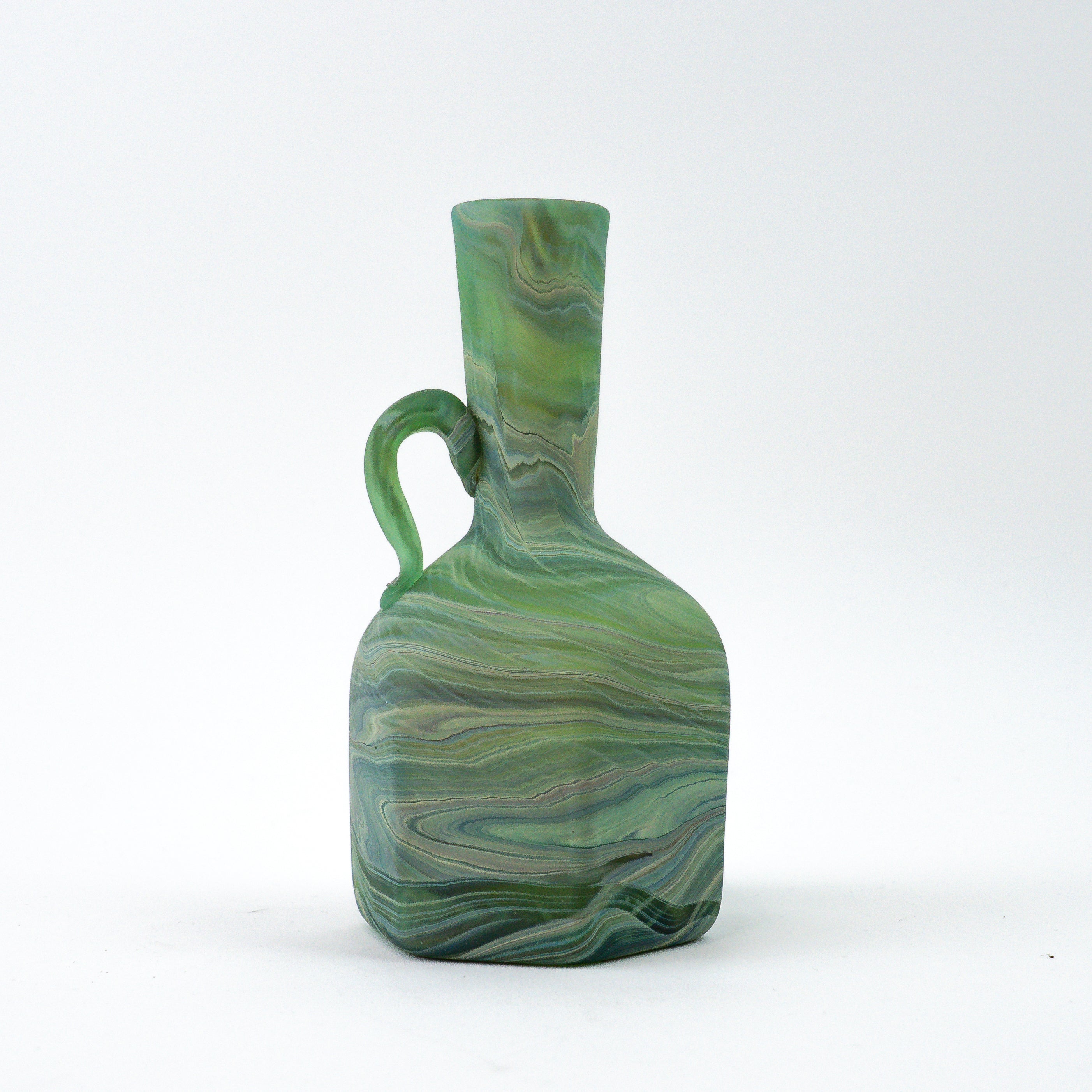 Hebron Mini Carafe / Vase Green – Recycled Glass & Handblown