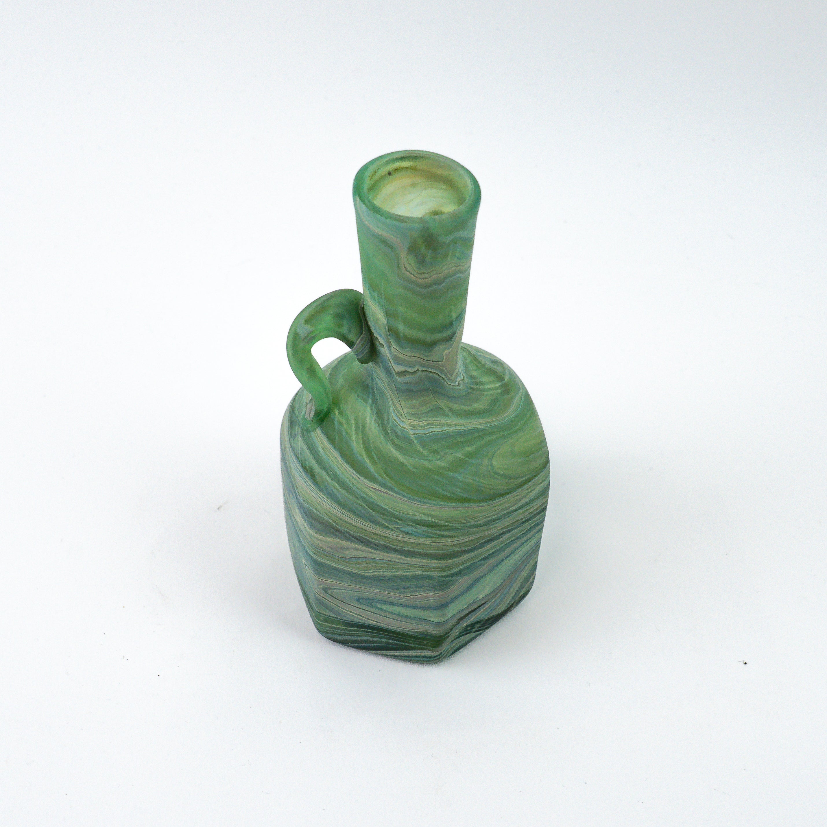 Hebron Mini Carafe / Vase Green – Recycled Glass & Handblown
