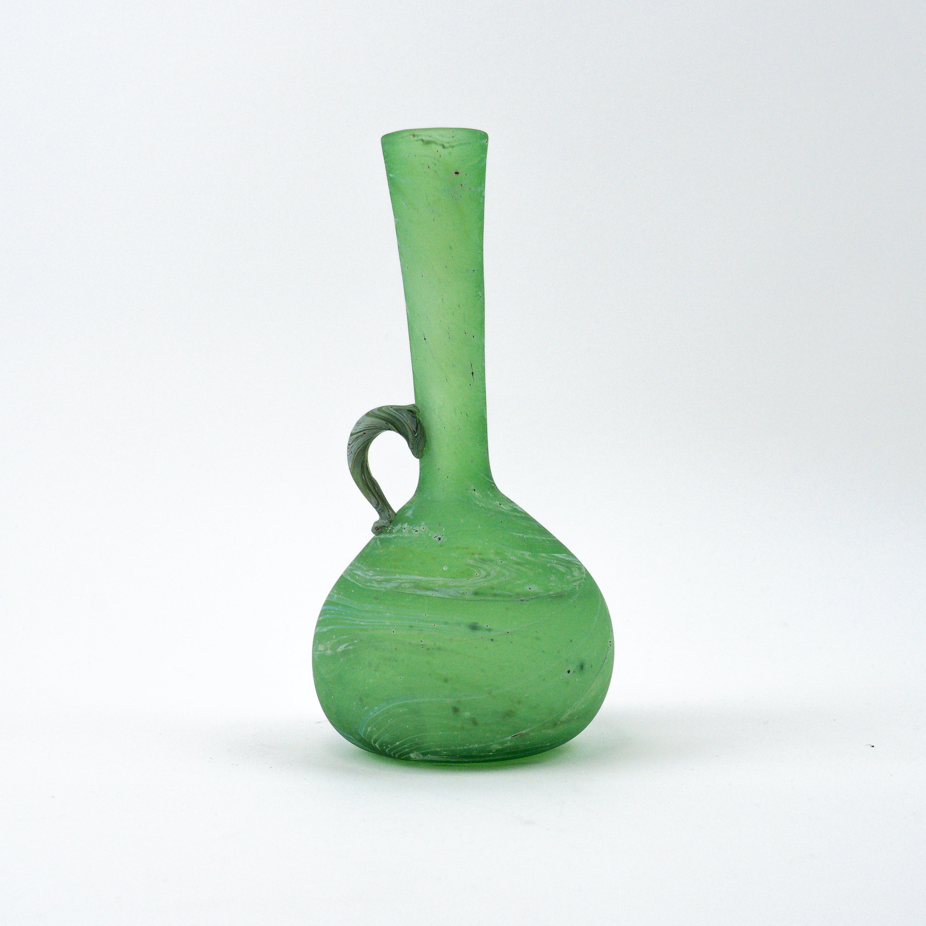 Hebron Mini Carafe / Vase Green – Recycled Glass & Hand Blown .