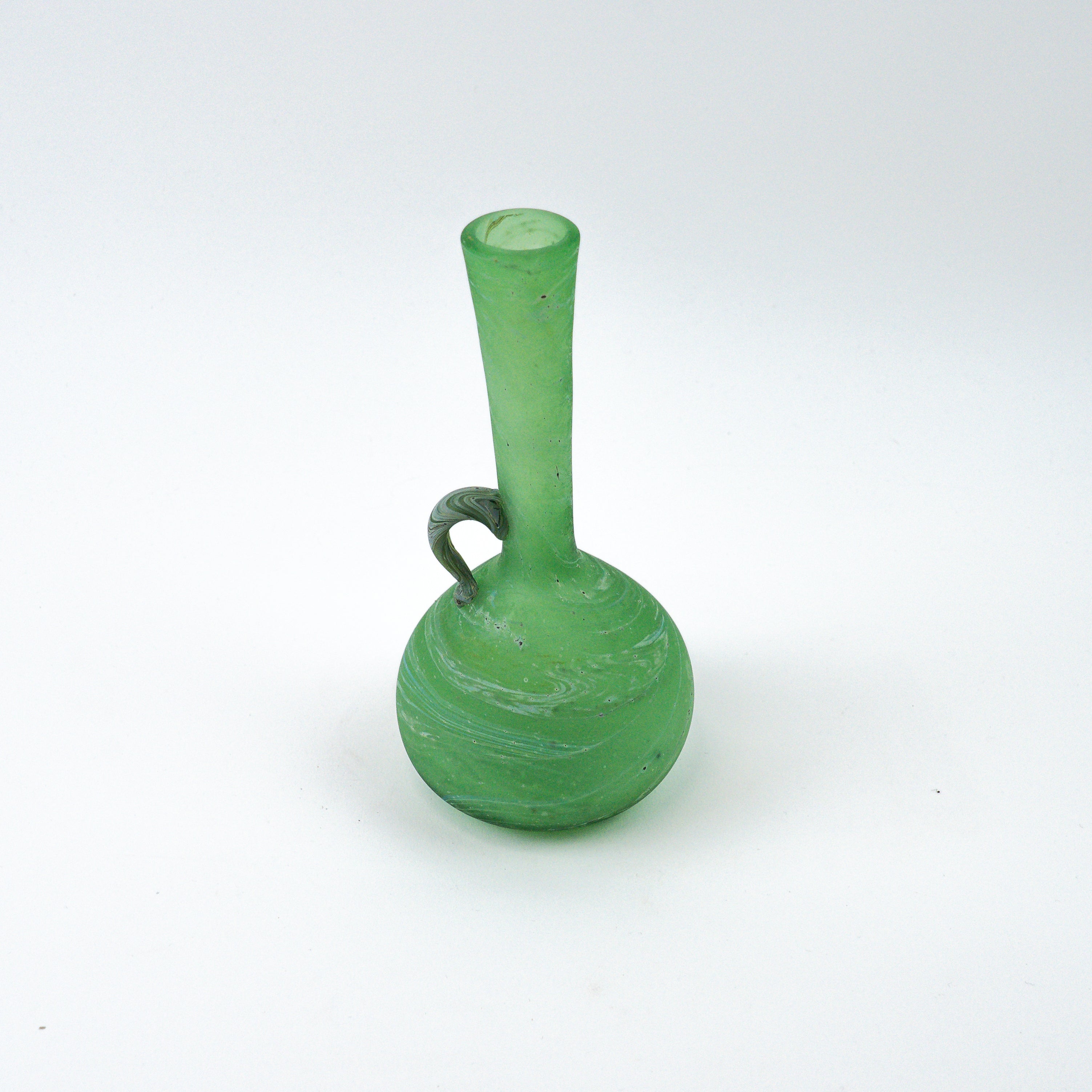 Hebron Mini Carafe / Vase Green – Recycled Glass & Hand Blown .