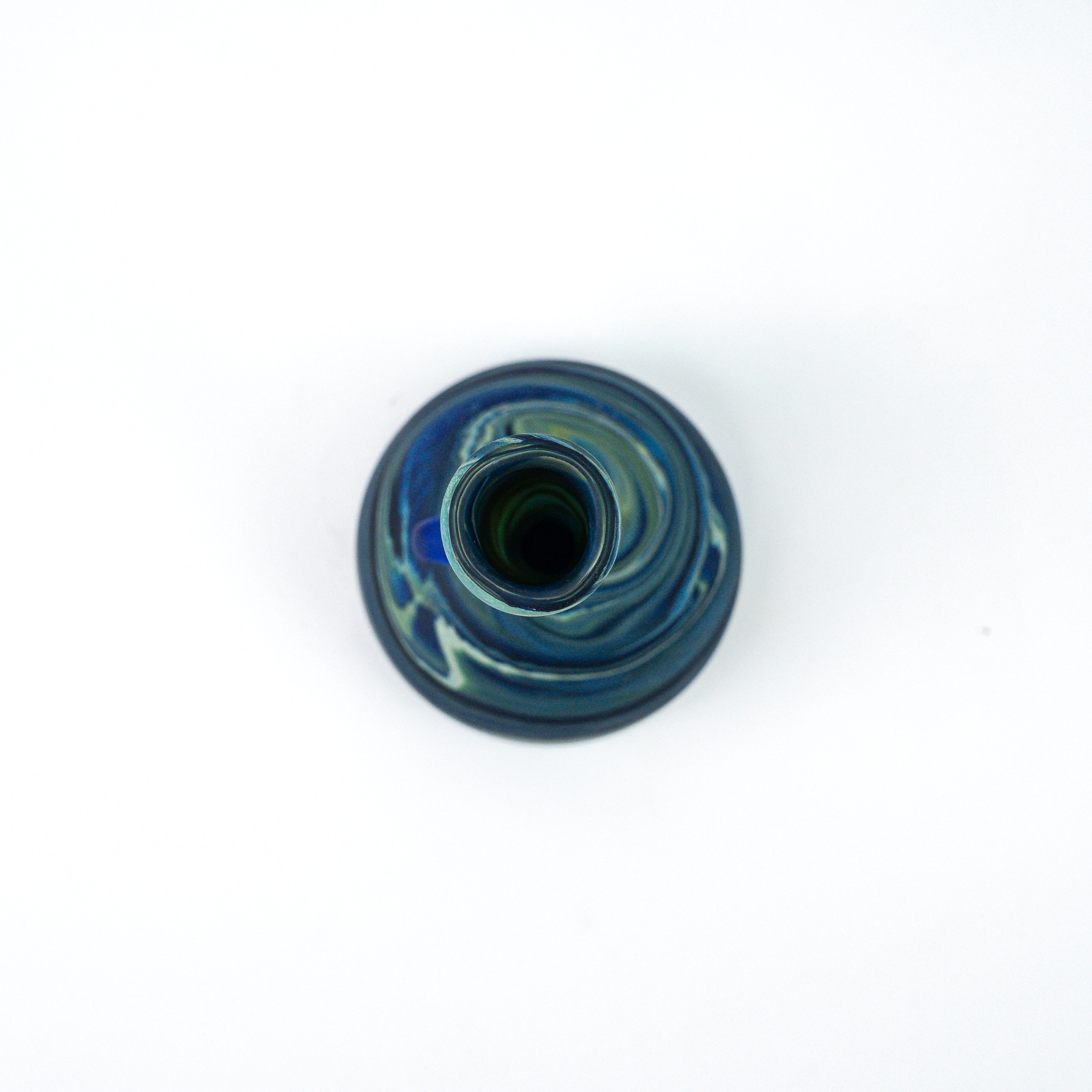 Hebron Mini Carafe / Vase Blue – Recycled Glass & Handblown