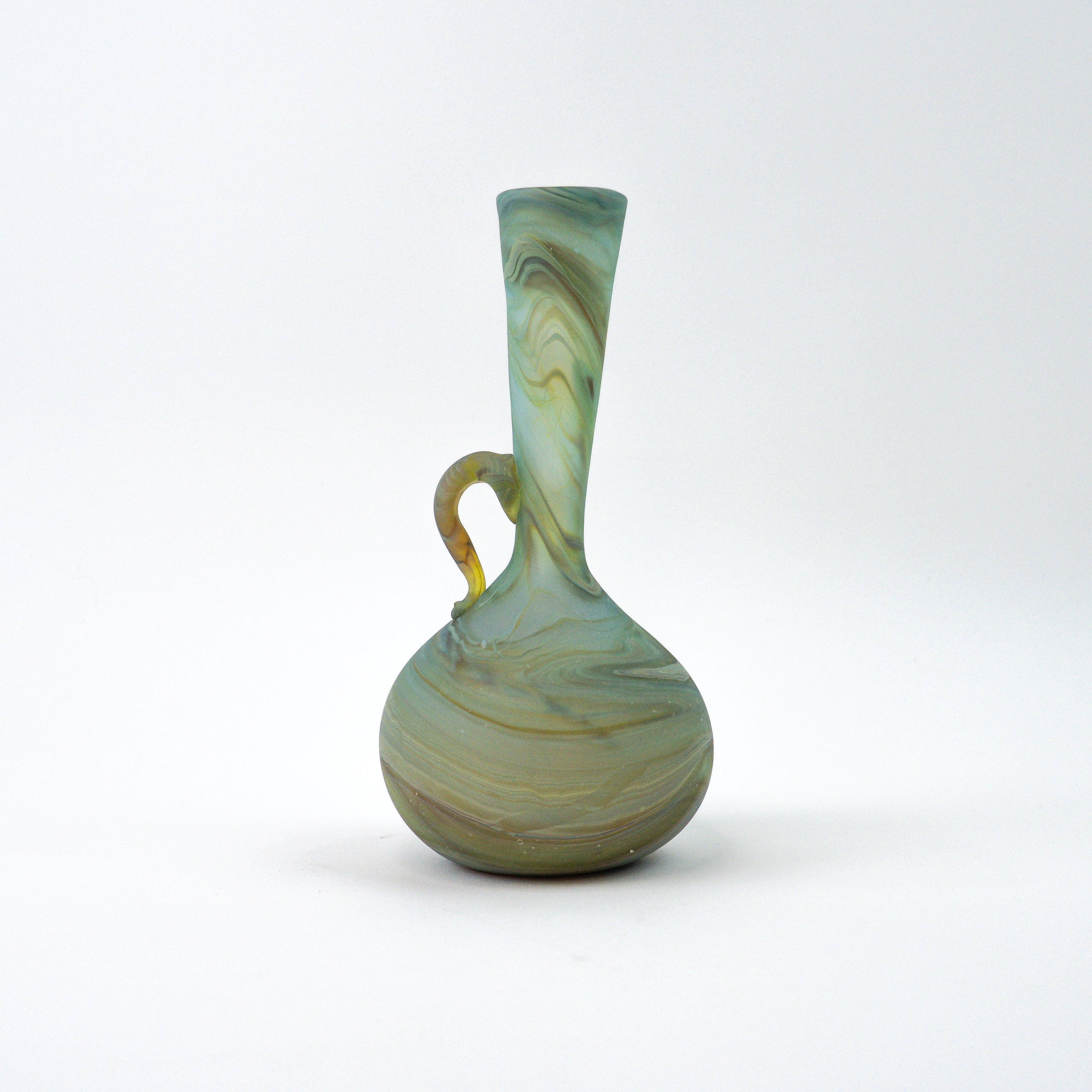 Hebron Mini Carafe / Vase Sky Blue – Recycled Glass & Hand-Blown