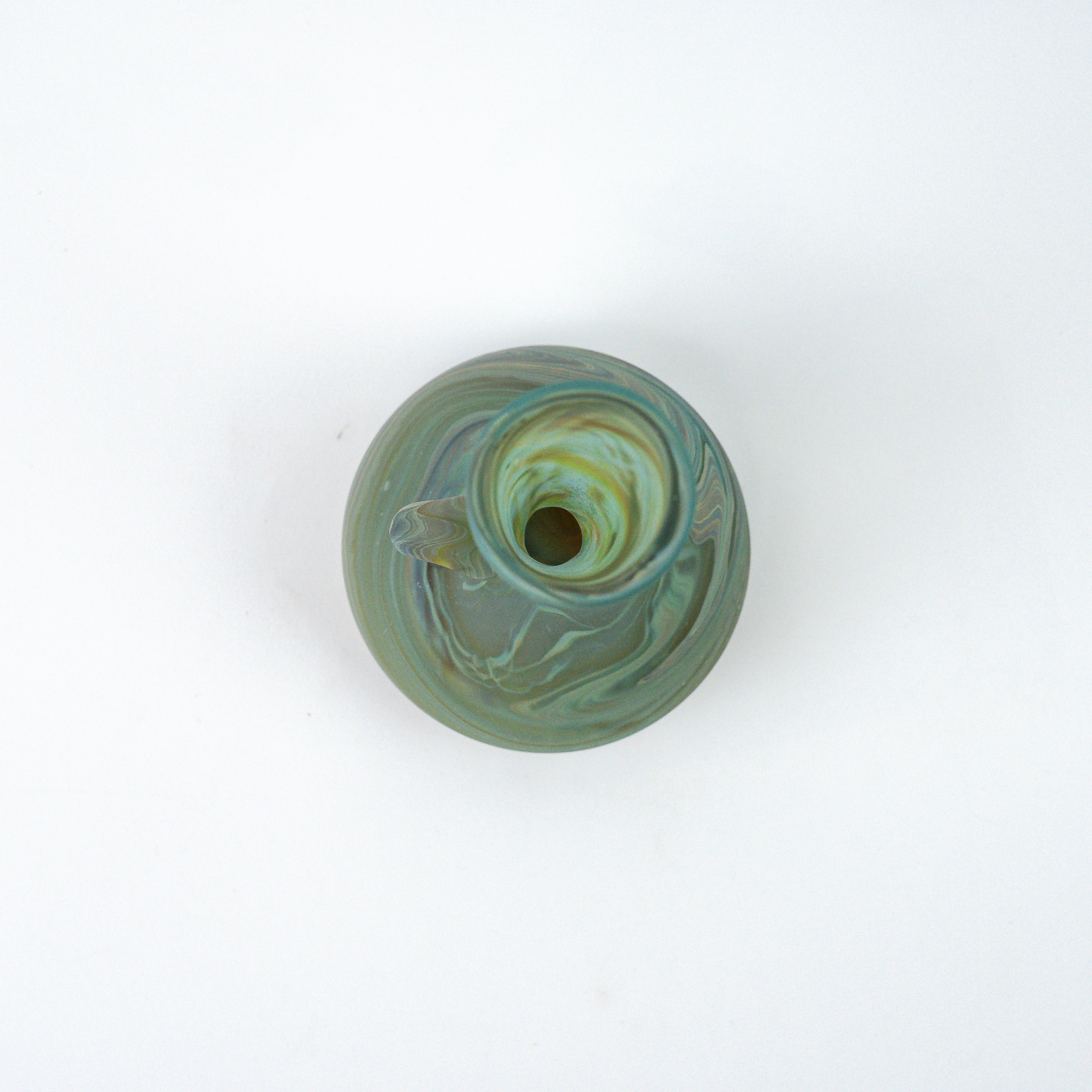 Hebron Mini Carafe / Vase Sky Blue – Recycled Glass & Hand-Blown