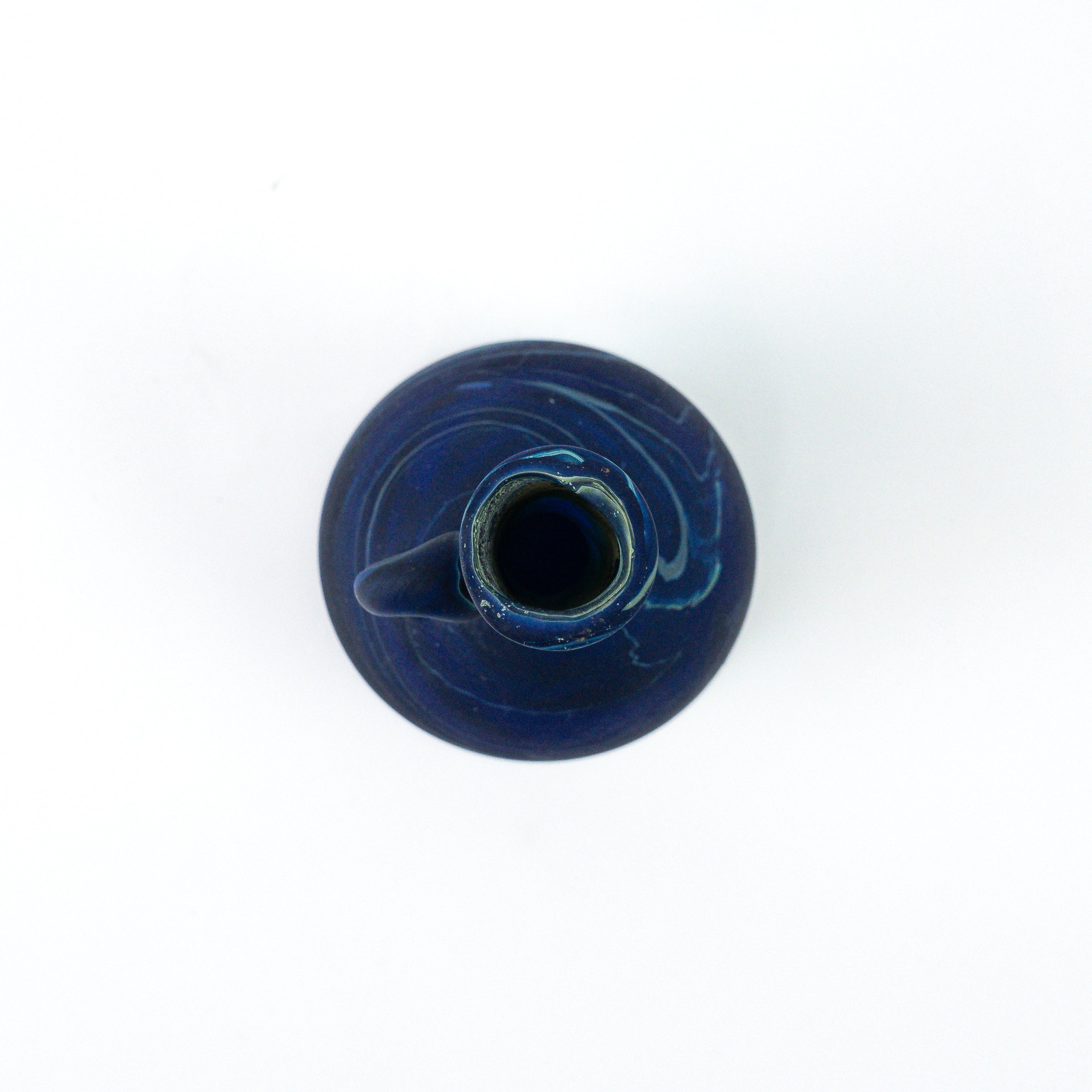 Hebron Mini Carafe / Vase Blue – Recycled Glass & Handblown