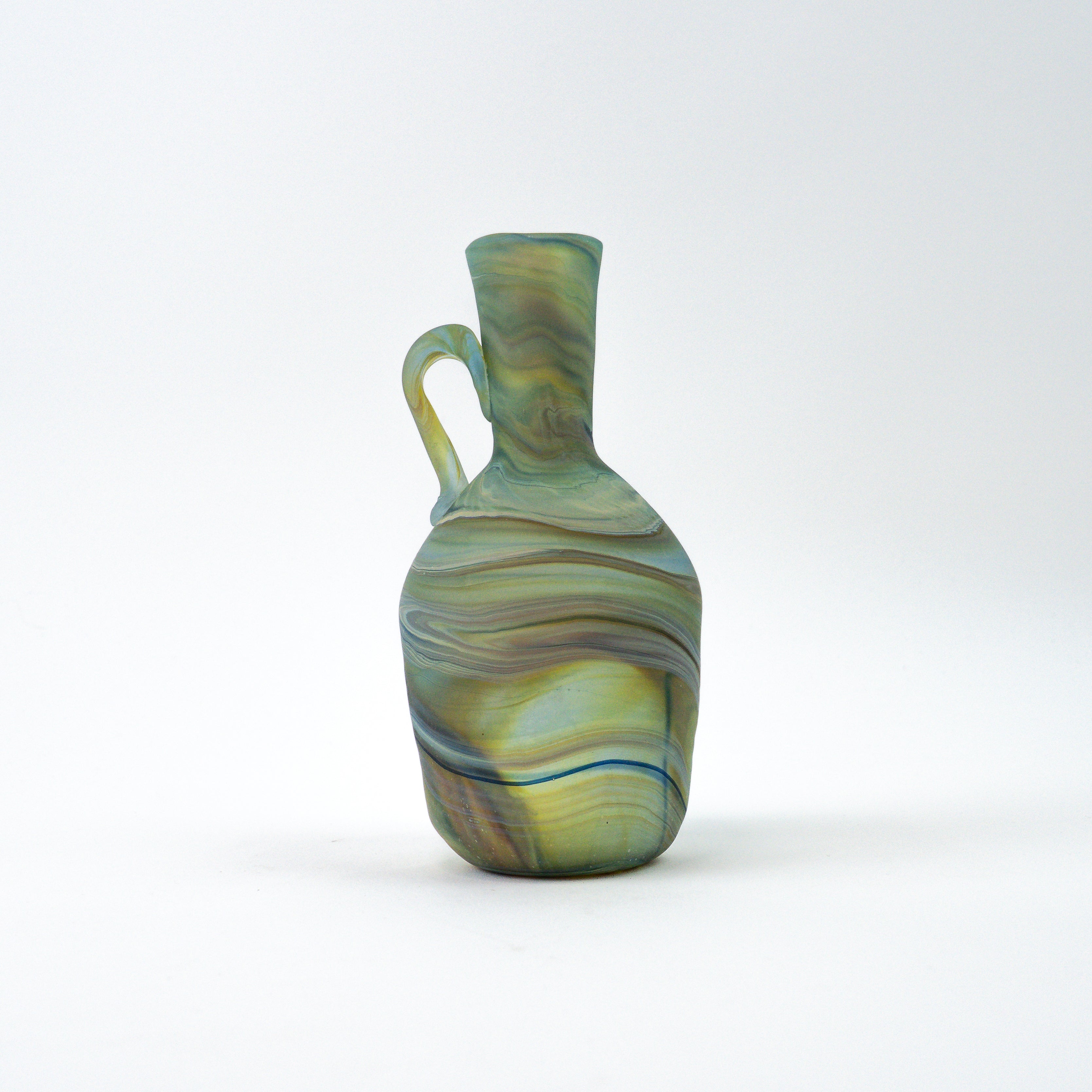 Hebron Mini Carafe / Vase Blue – Recycled Glass & Handblown