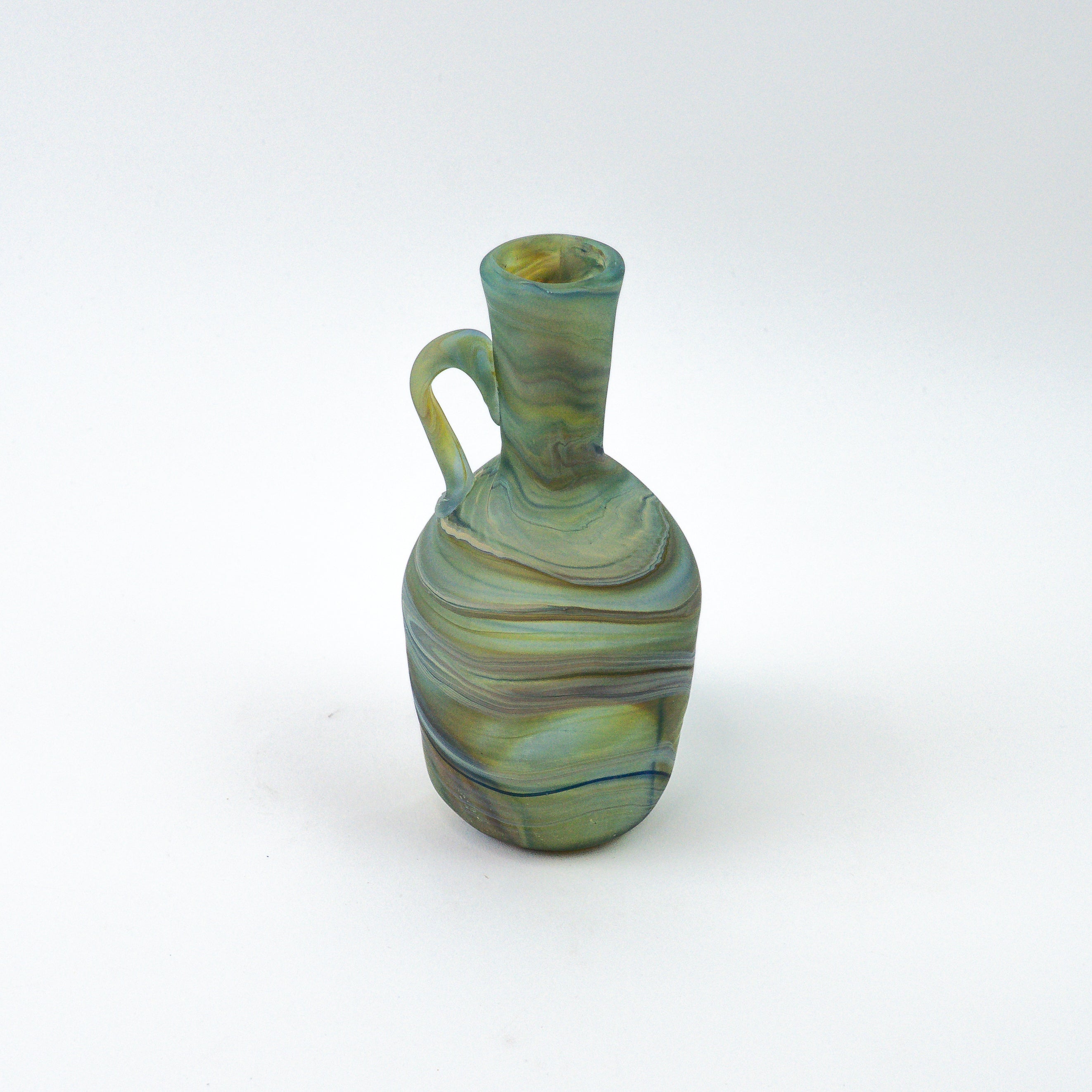 Hebron Mini Carafe / Vase Blue – Recycled Glass & Handblown