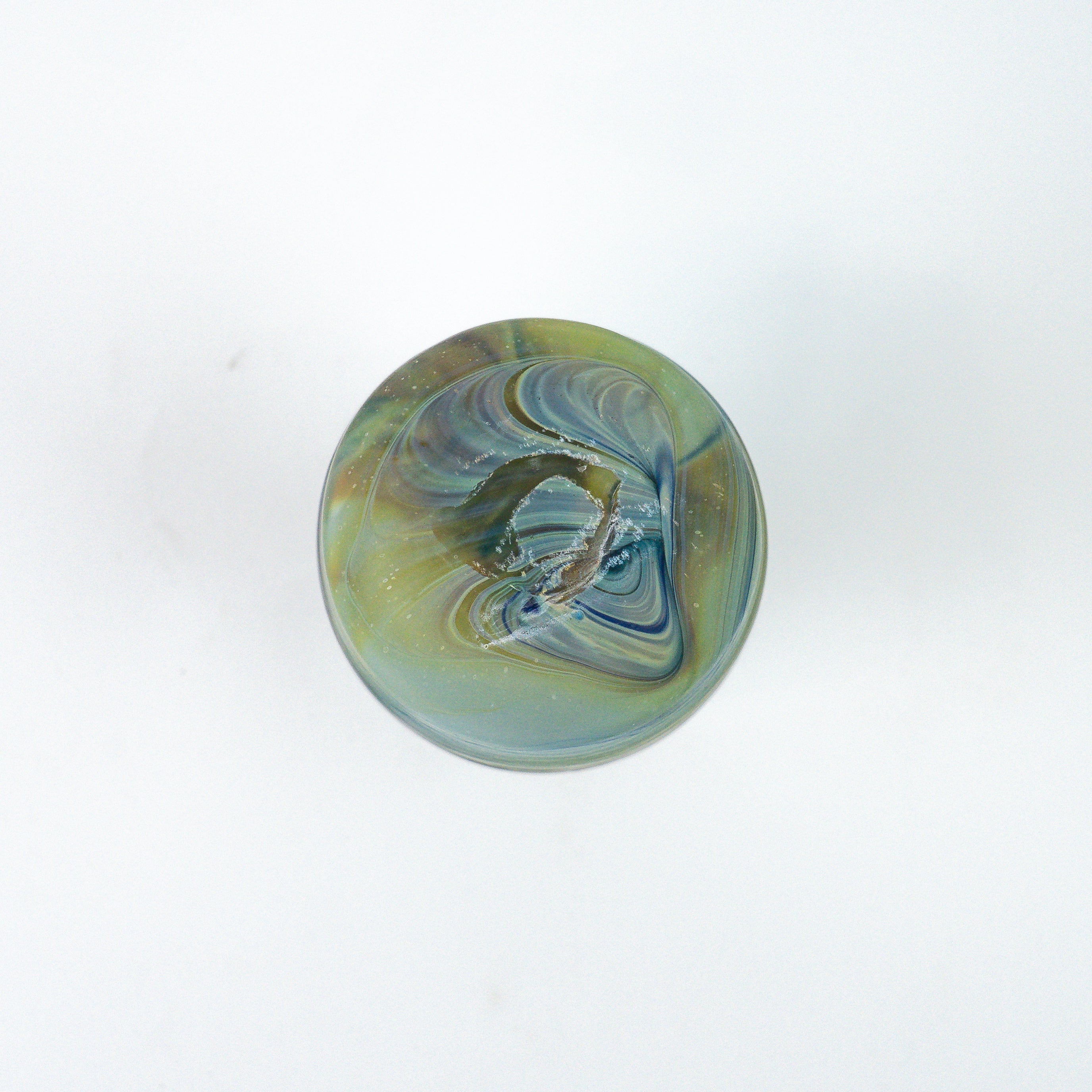 Hebron Mini- Karaffe / Vase Blau – Recyceltes Glas & Handgeblasen