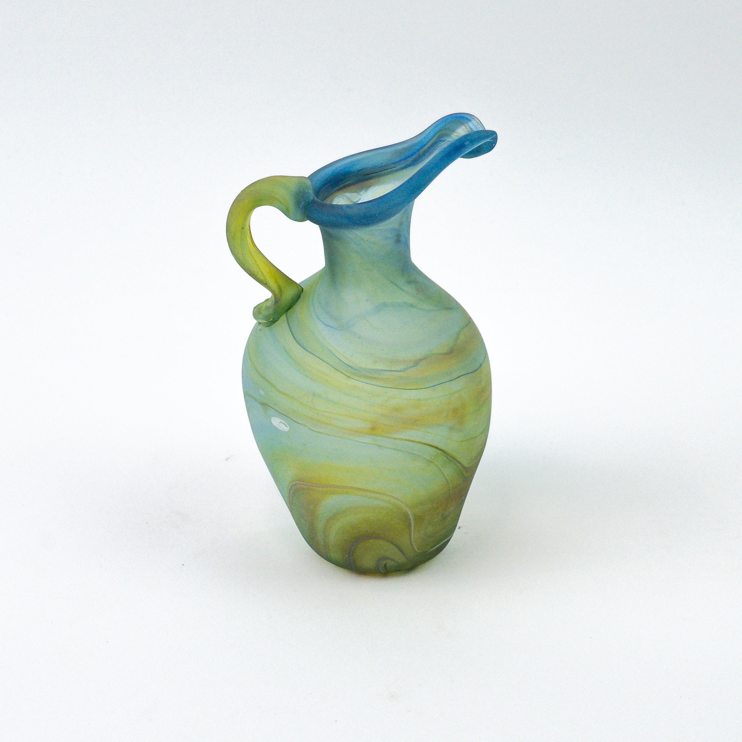 Hebron Mini Carafe / Vase Lime Green – Recycled Glass & Handblown