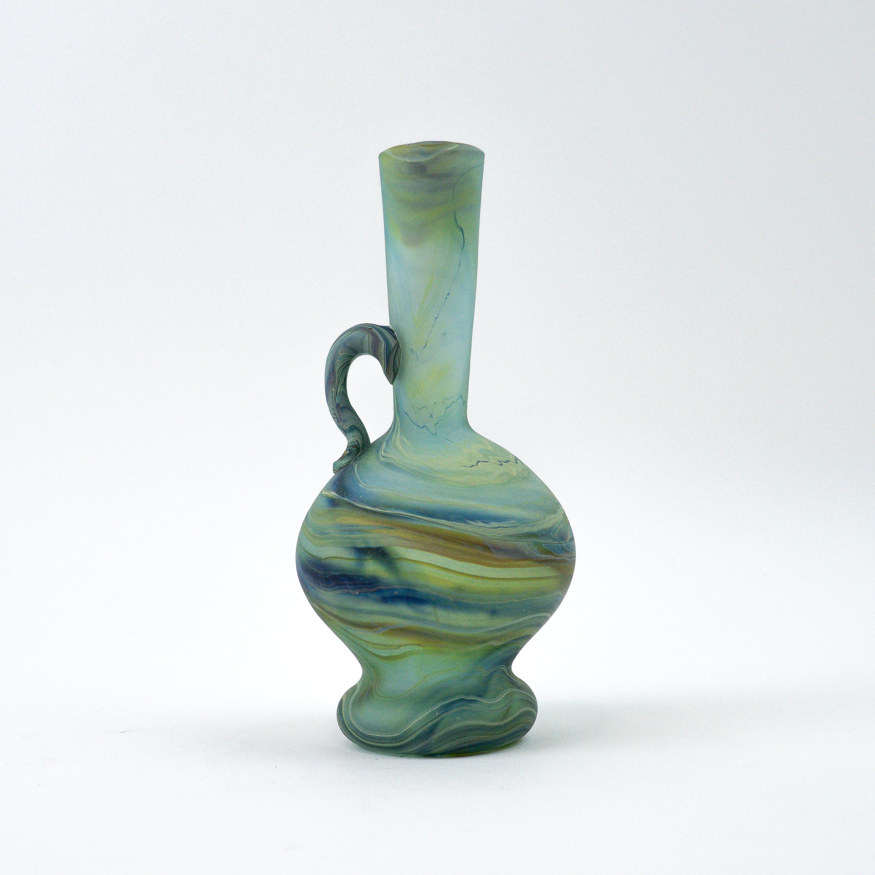 Hebron Mini Carafe / Vase Sky Blue – Recycled Glass & Hand-Blown