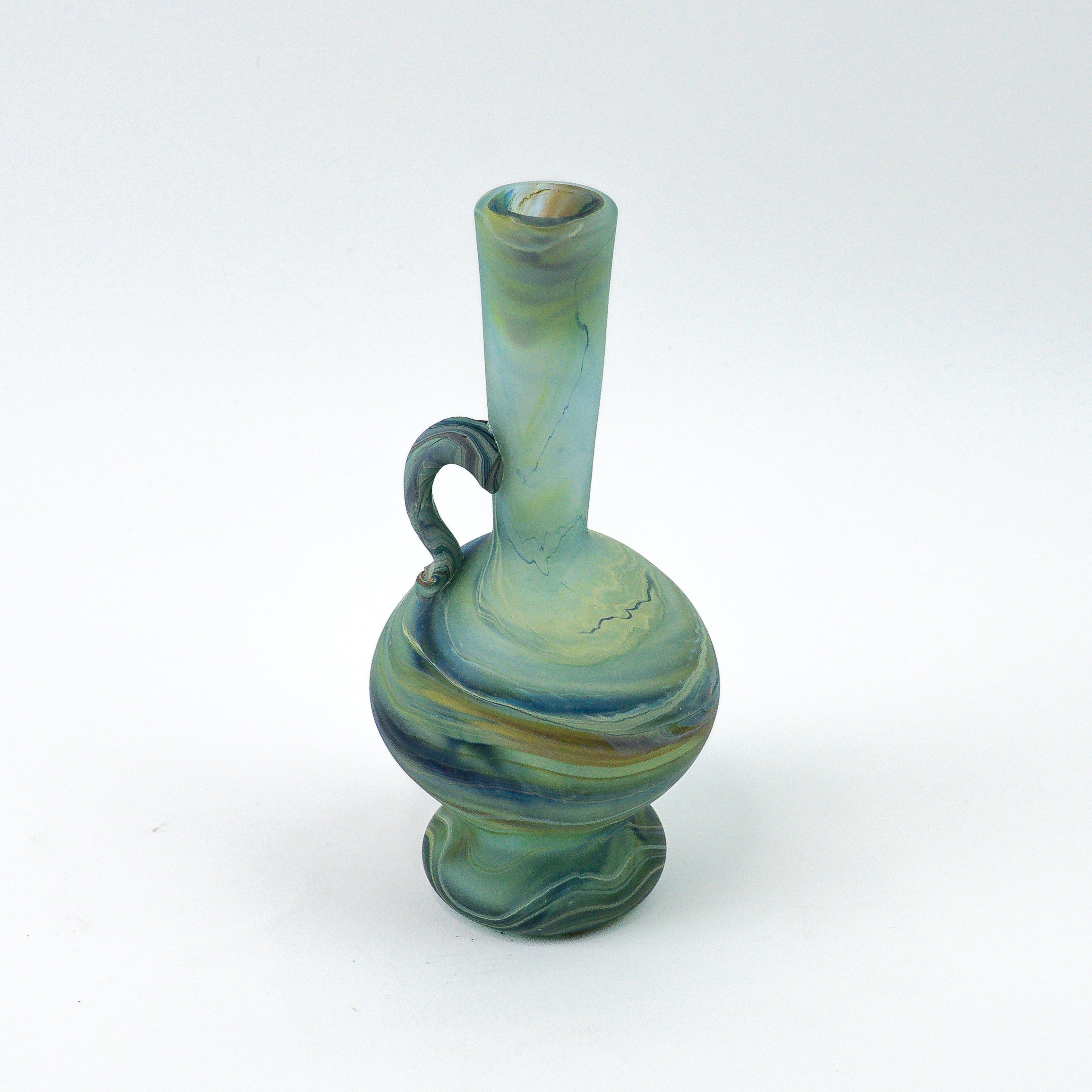 Hebron Mini Carafe / Vase Sky Blue – Recycled Glass & Hand-Blown