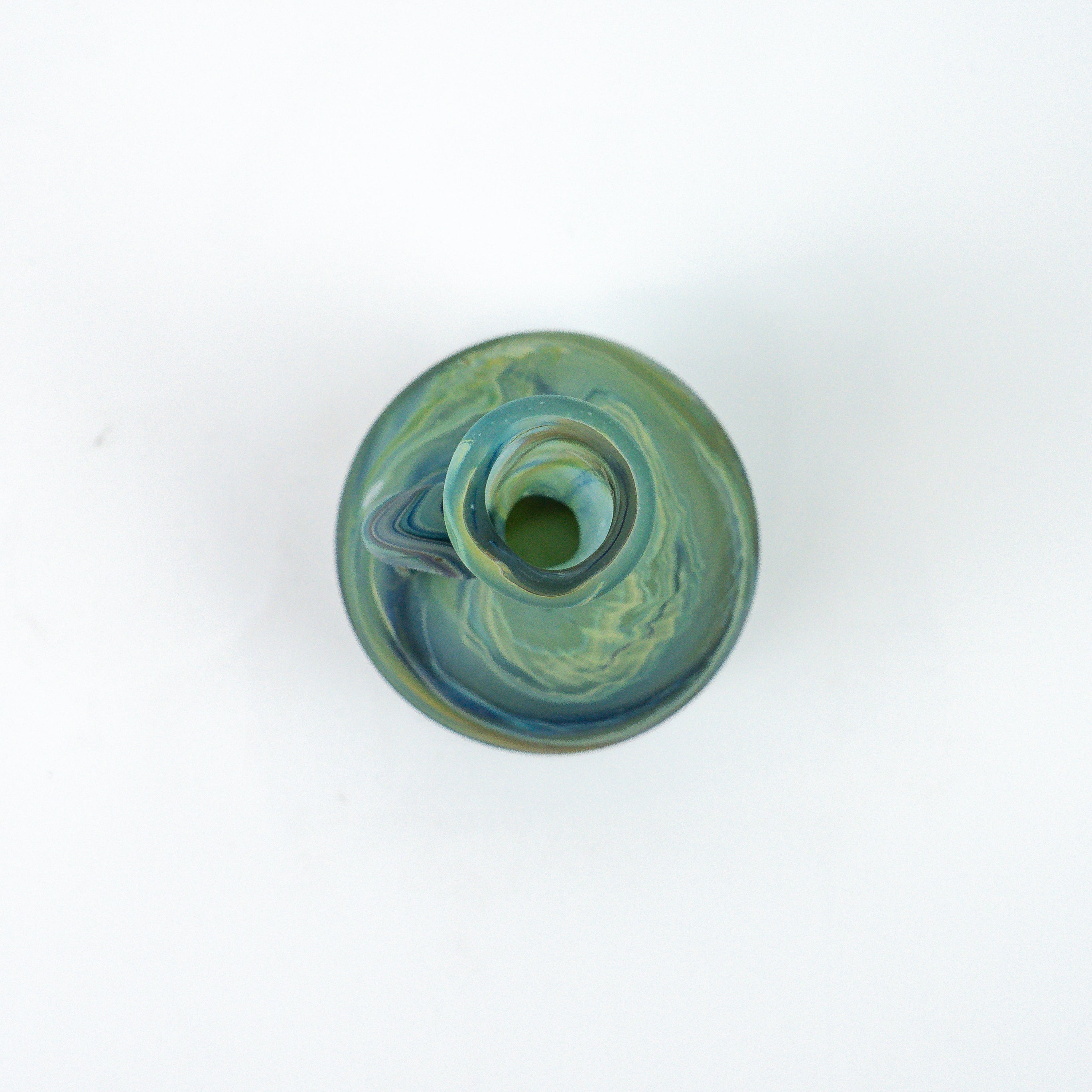 Hebron Mini Carafe / Vase Sky Blue – Recycled Glass & Hand-Blown