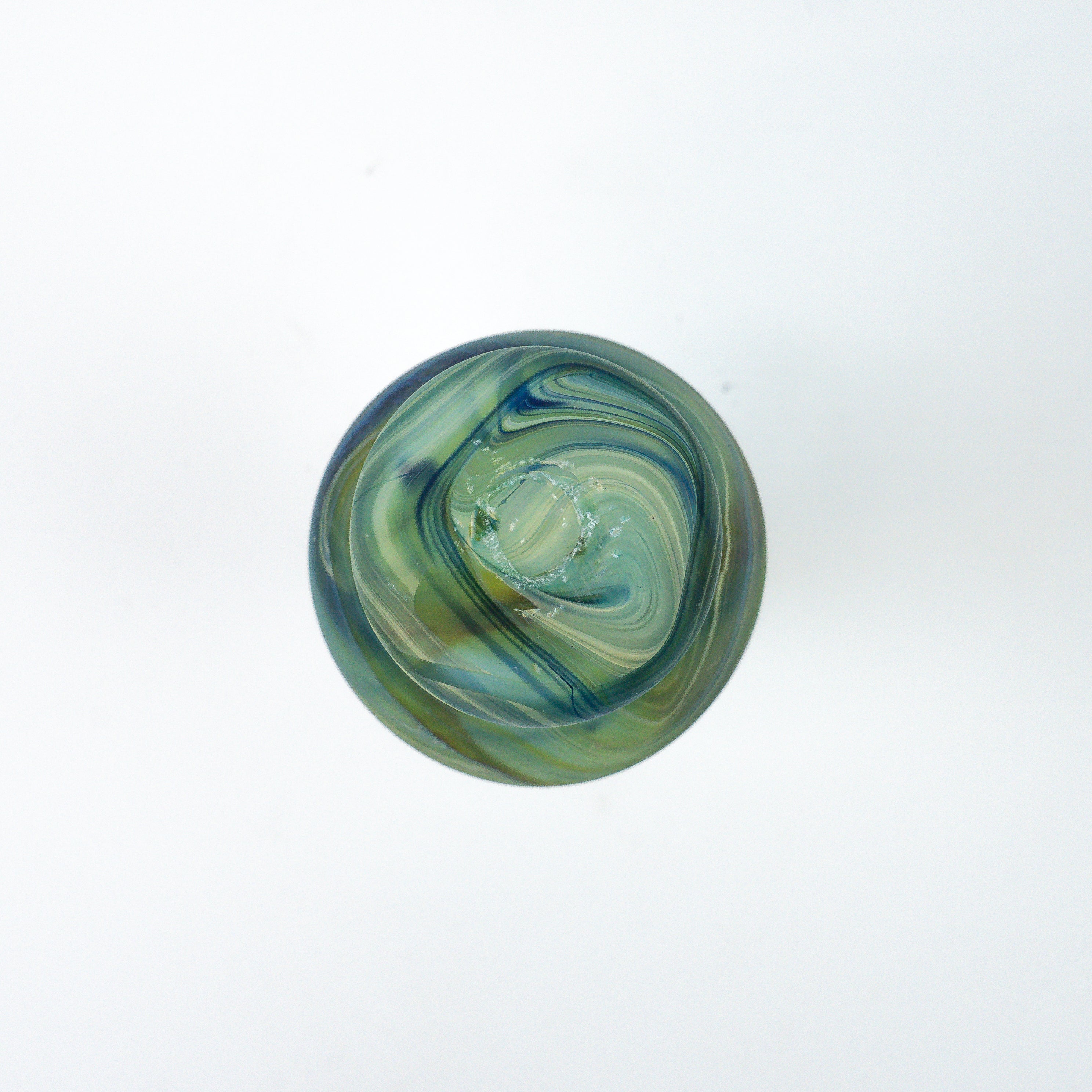 Hebron Mini Carafe / Vase Sky Blue – Recycled Glass & Hand-Blown