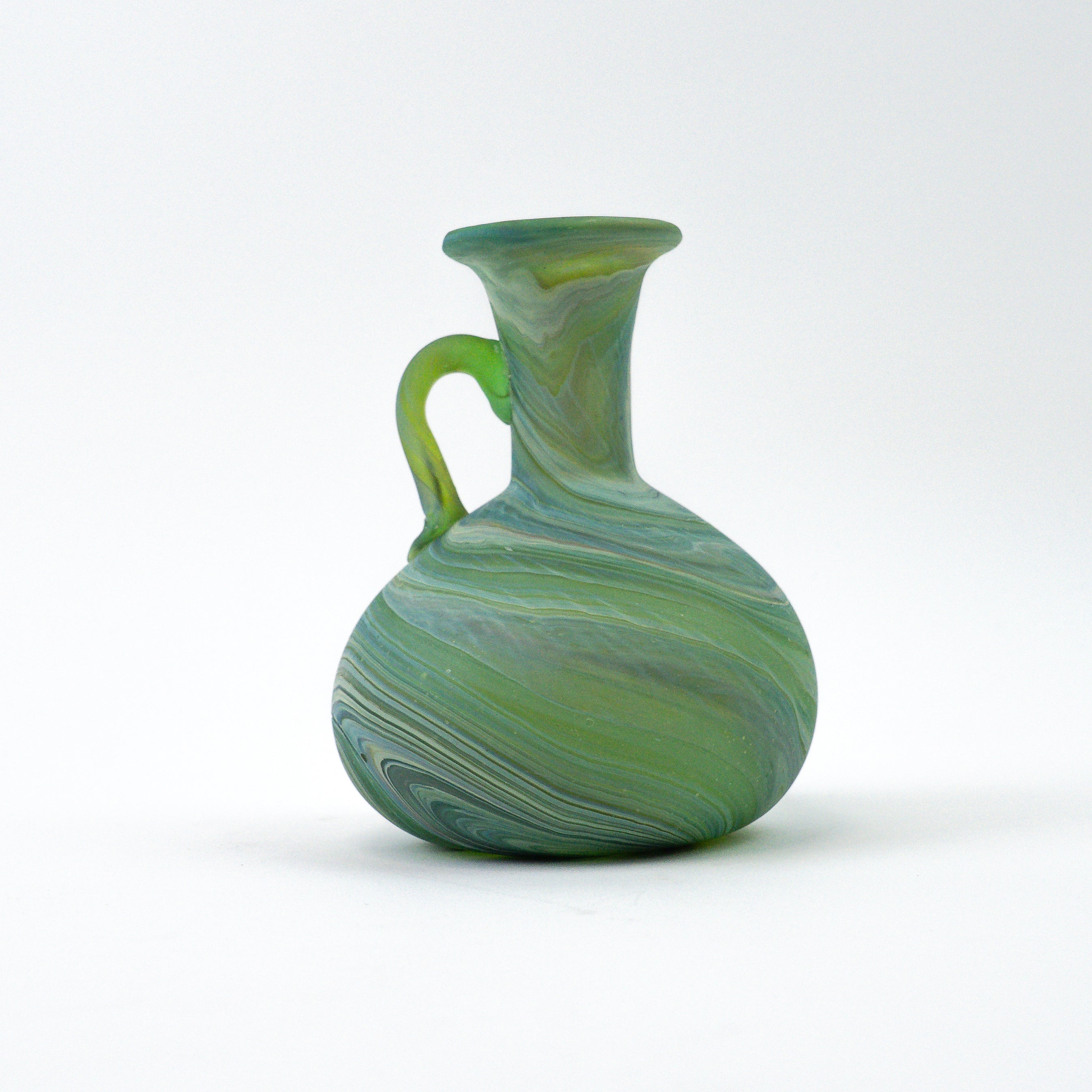 Hebron Mini Carafe / Vase Green – Recycled Glass & Handblown