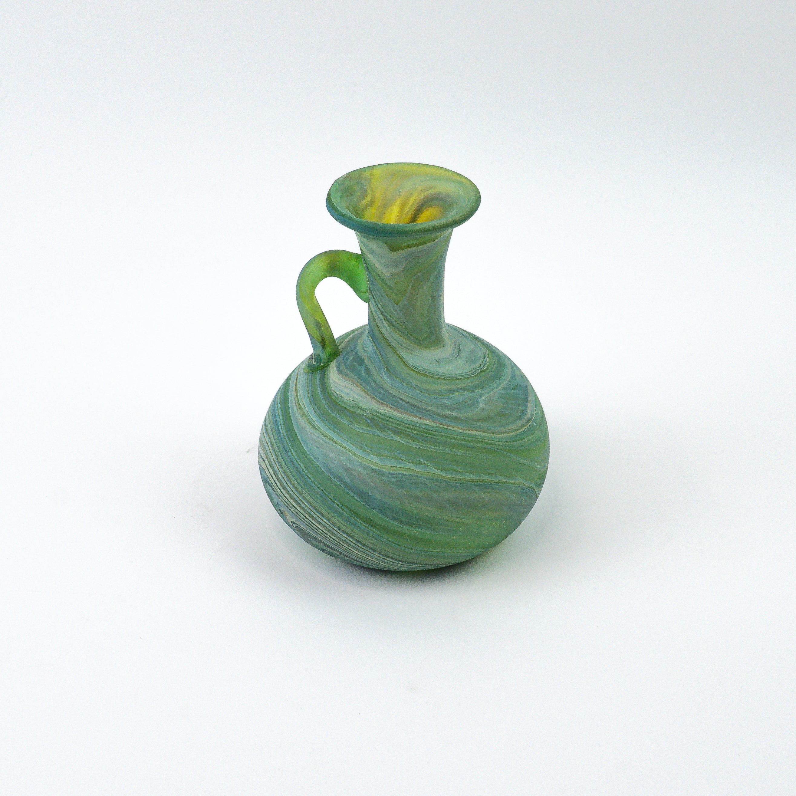 Hebron Mini Carafe / Vase Green – Recycled Glass & Handblown