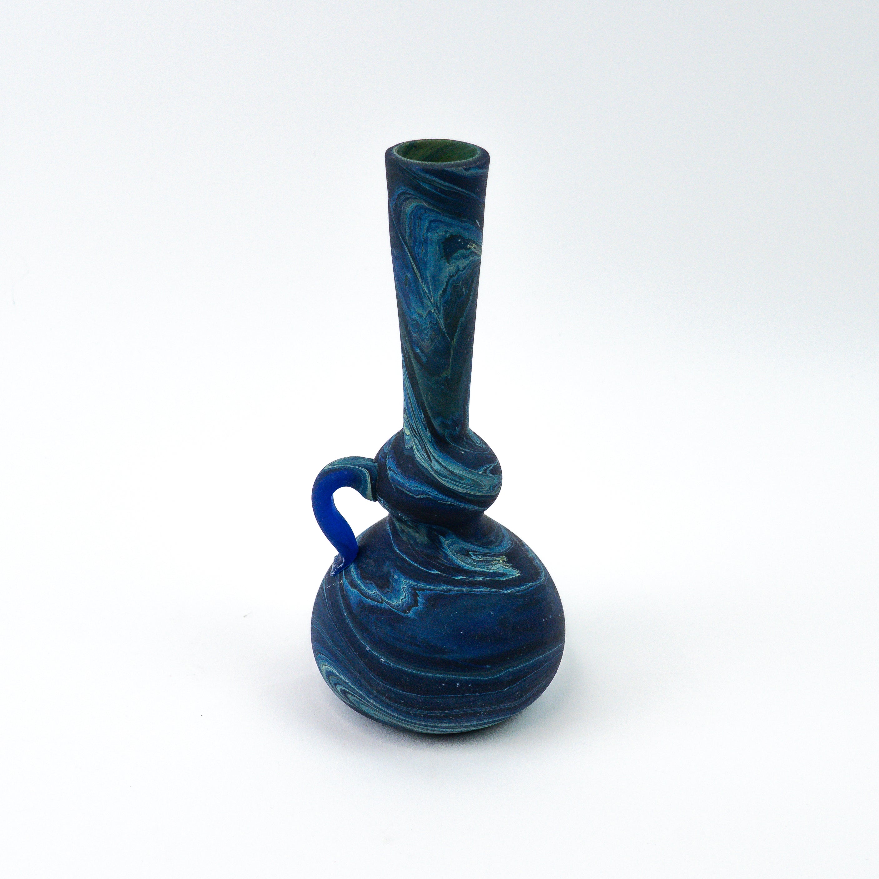 Hebron Mini Carafe / Vase Blue – Recycled Glass & Handblown