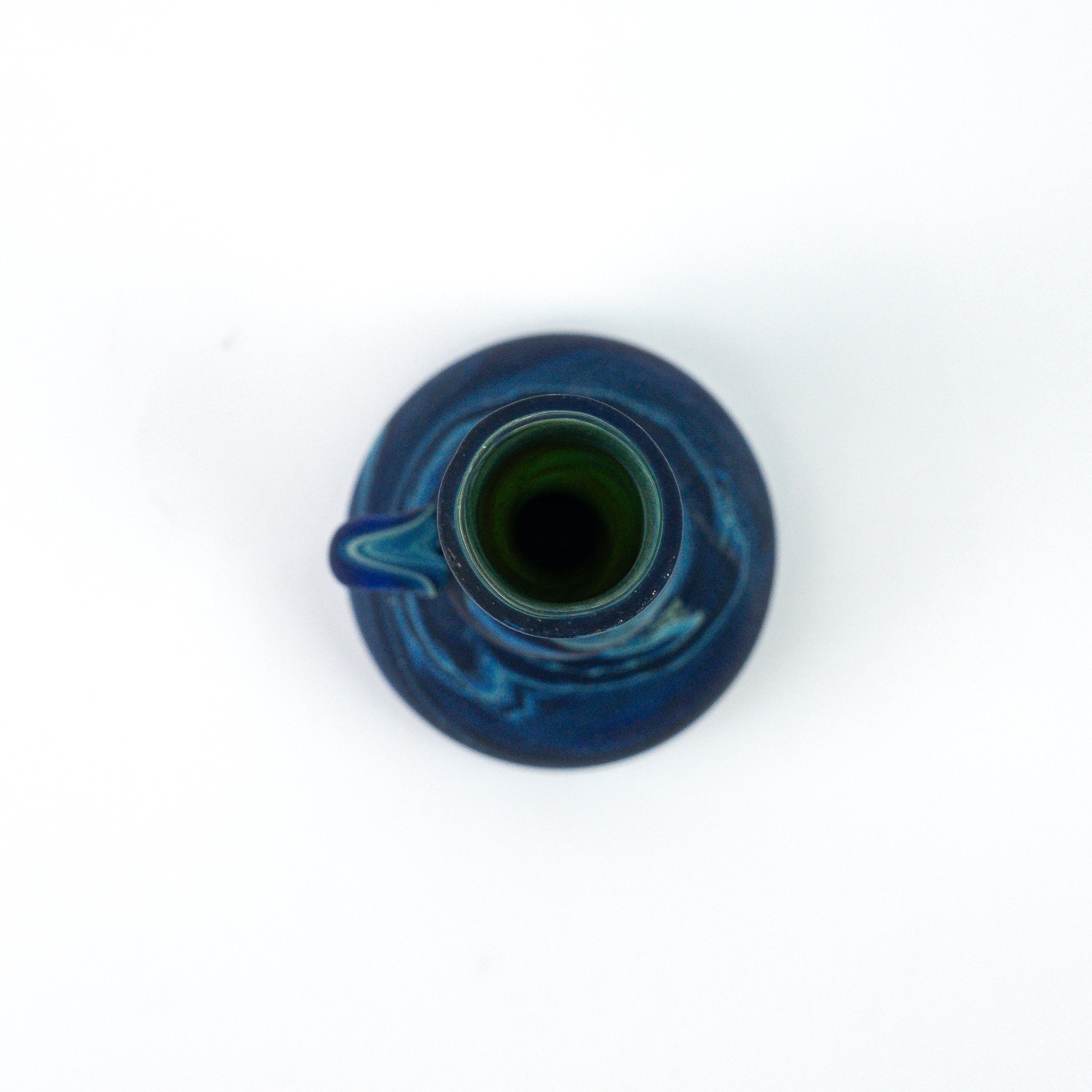Hebron Mini Carafe / Vase Blue – Recycled Glass & Handblown