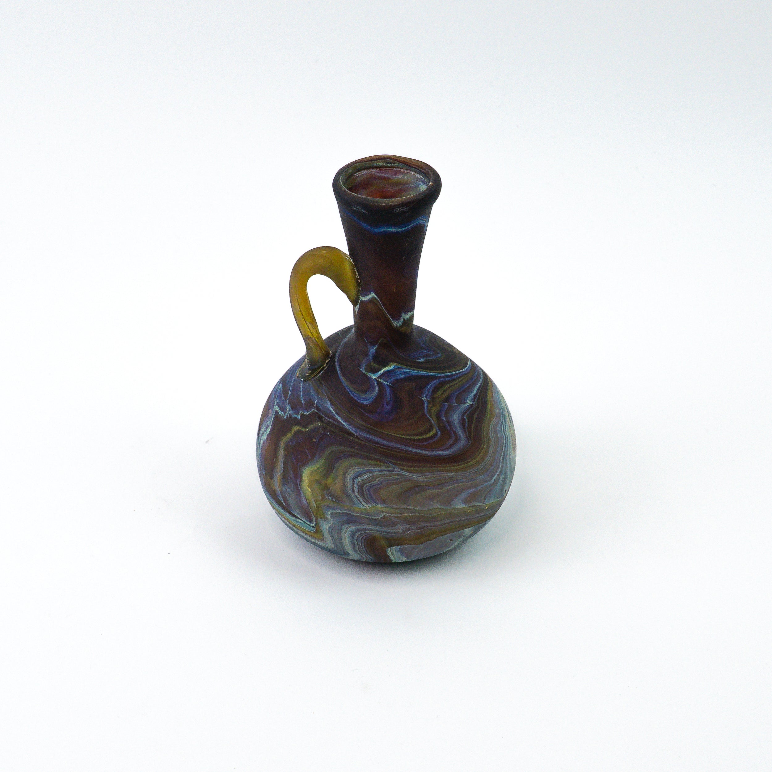 Hebron Mini Carafe / Vase Brown – Recycled Glass & Handblown