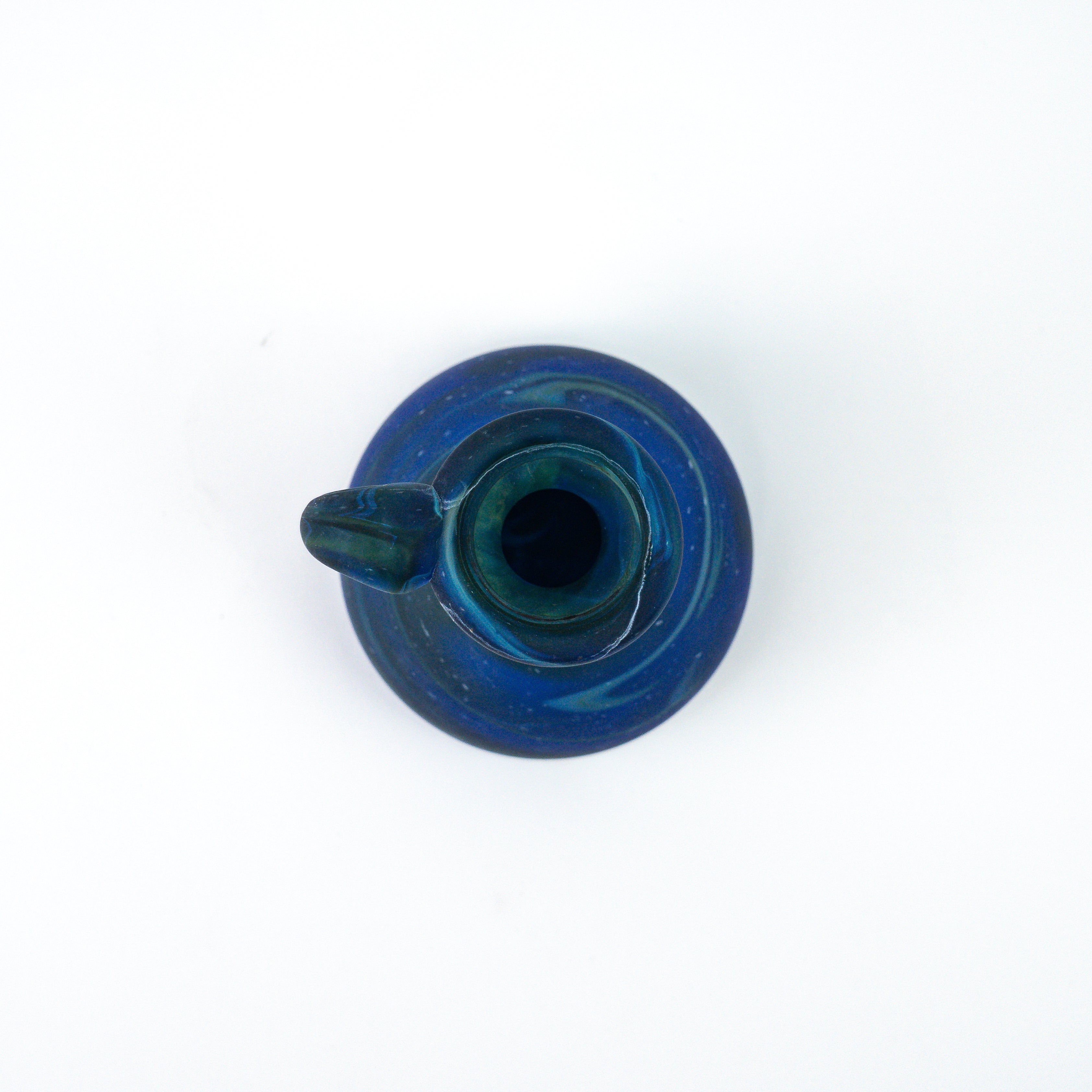 Hebron Mini Carafe / Vase Blue – Recycled Glass & Handblown