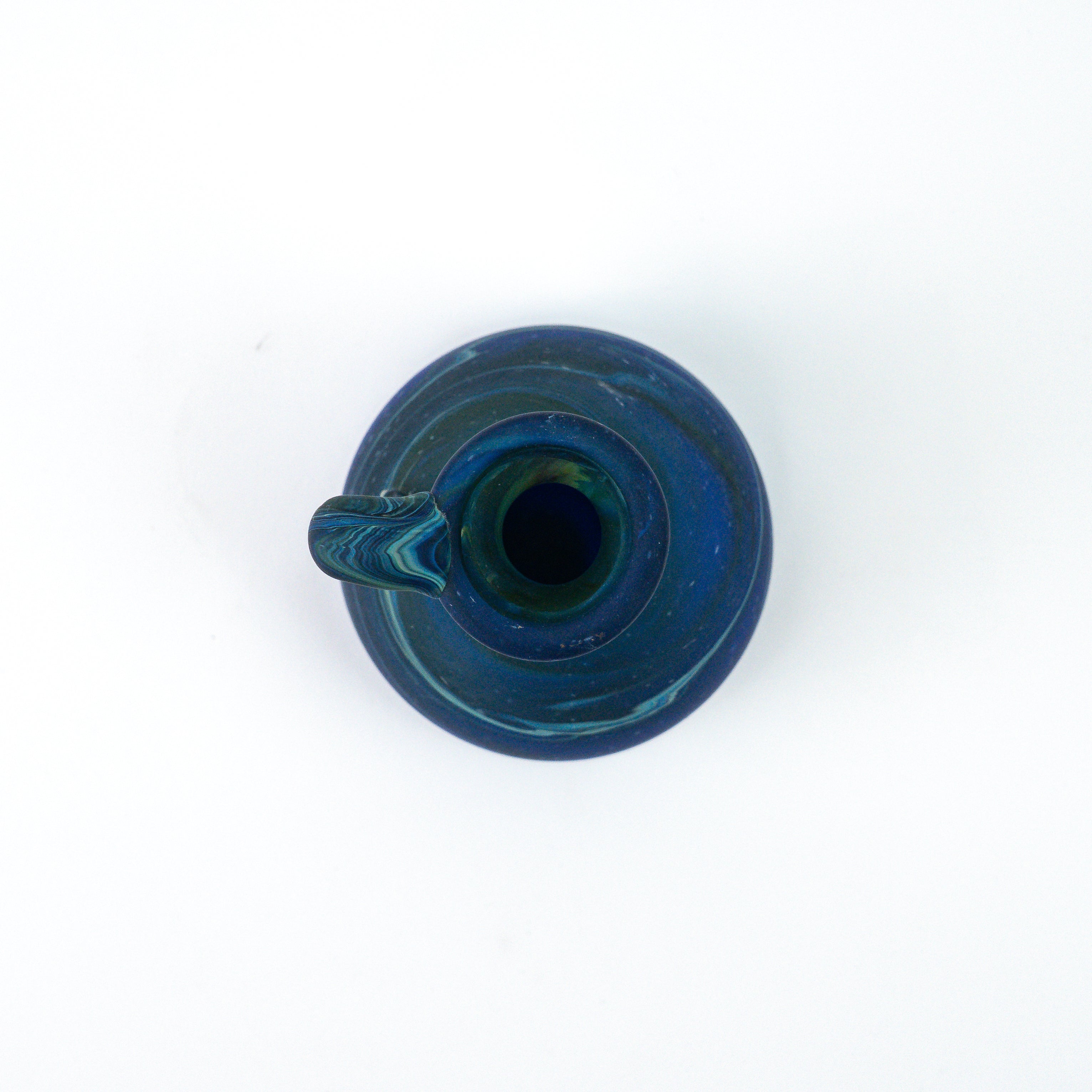Hebron Mini Carafe / Vase Blue – Recycled Glass & Handblown