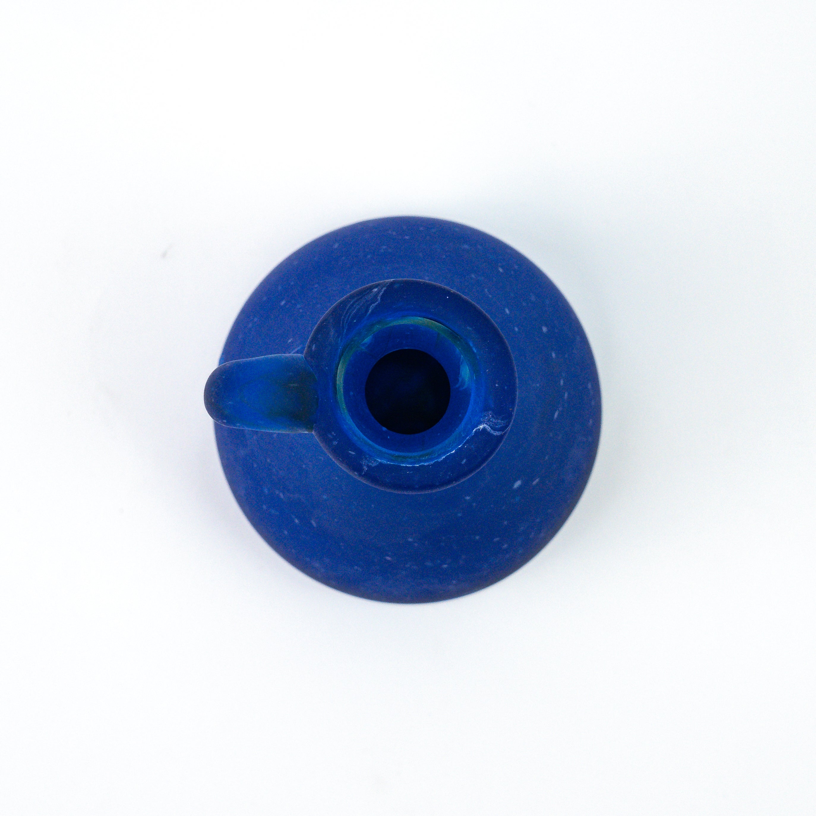 Hebron Mini- Karaffe / Vase Blau – Recyceltes Glas & Handgeblasen