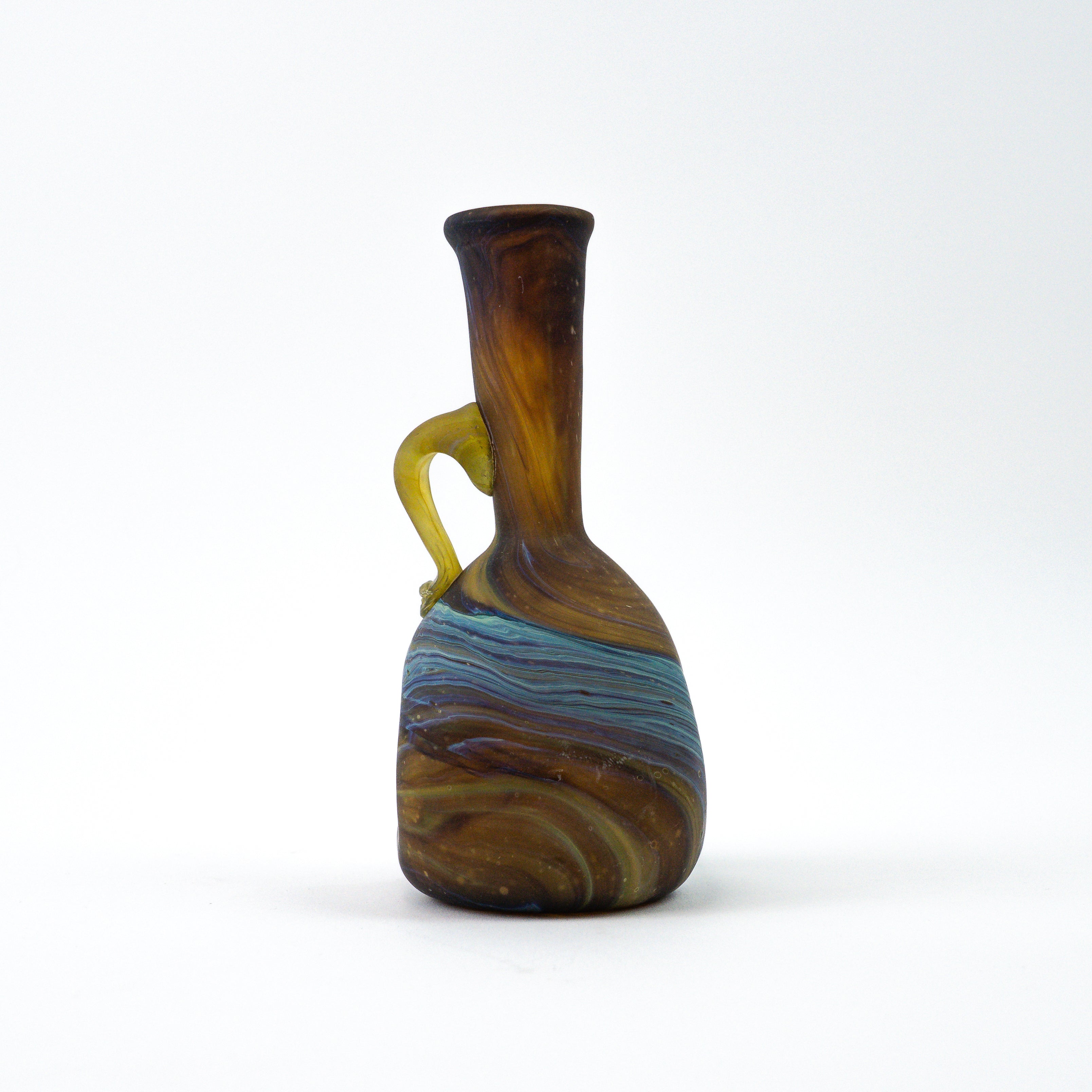 Hebron Mini Carafe / Vase Brown – Recycled Glass & Handblown