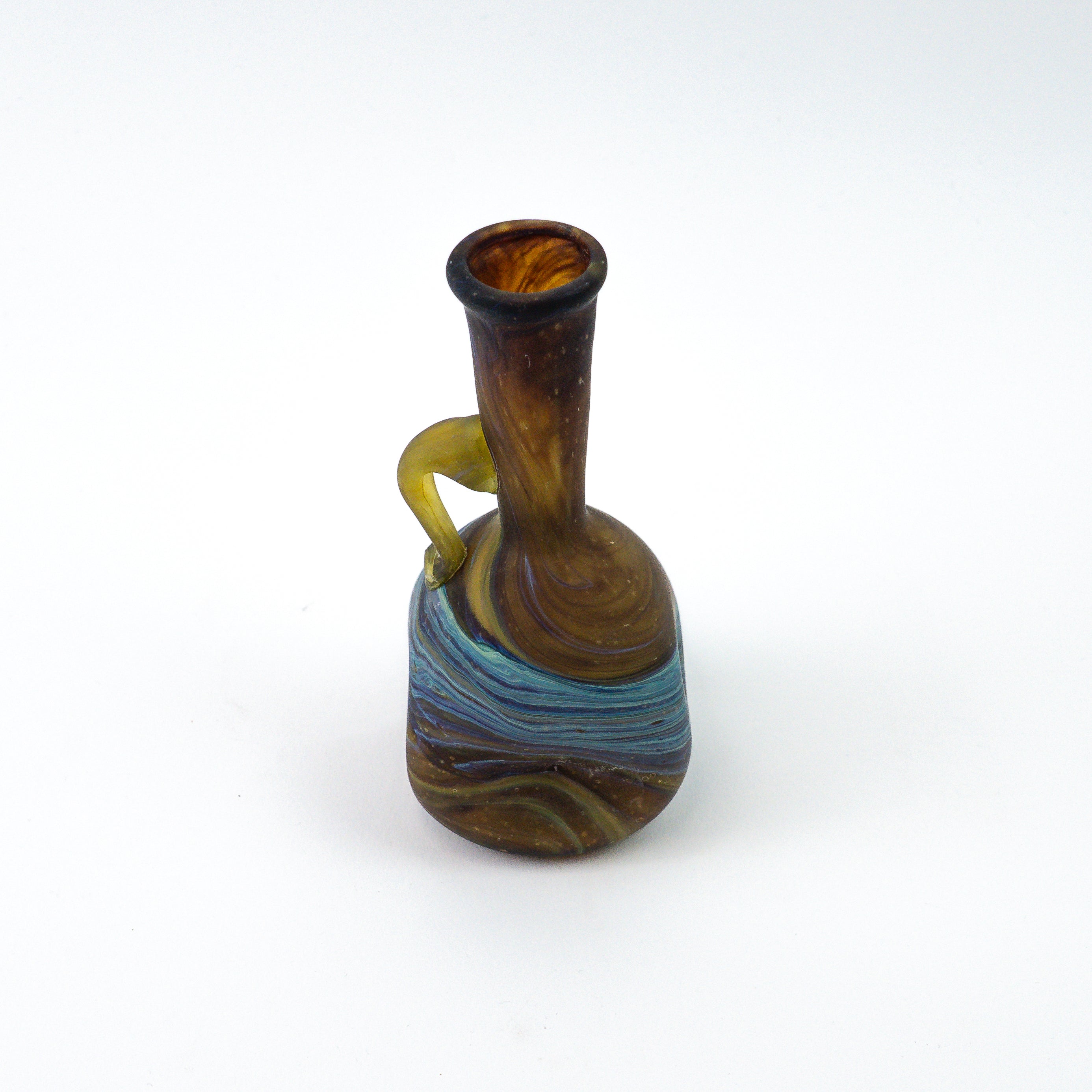 Hebron Mini Carafe / Vase Brown – Recycled Glass & Handblown