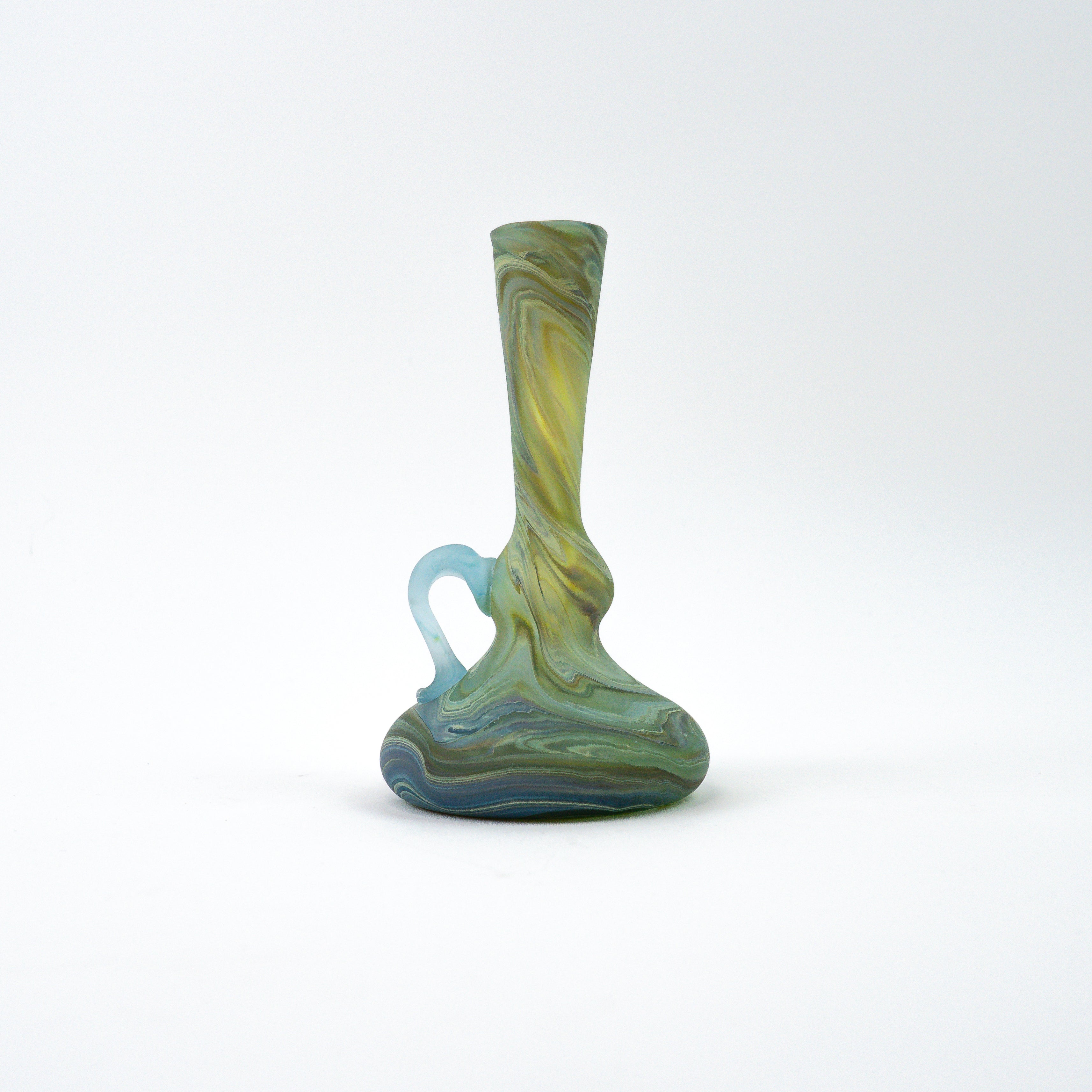 Hebron Mini Carafe / Vase Lime Green – Recycled Glass & Handblown