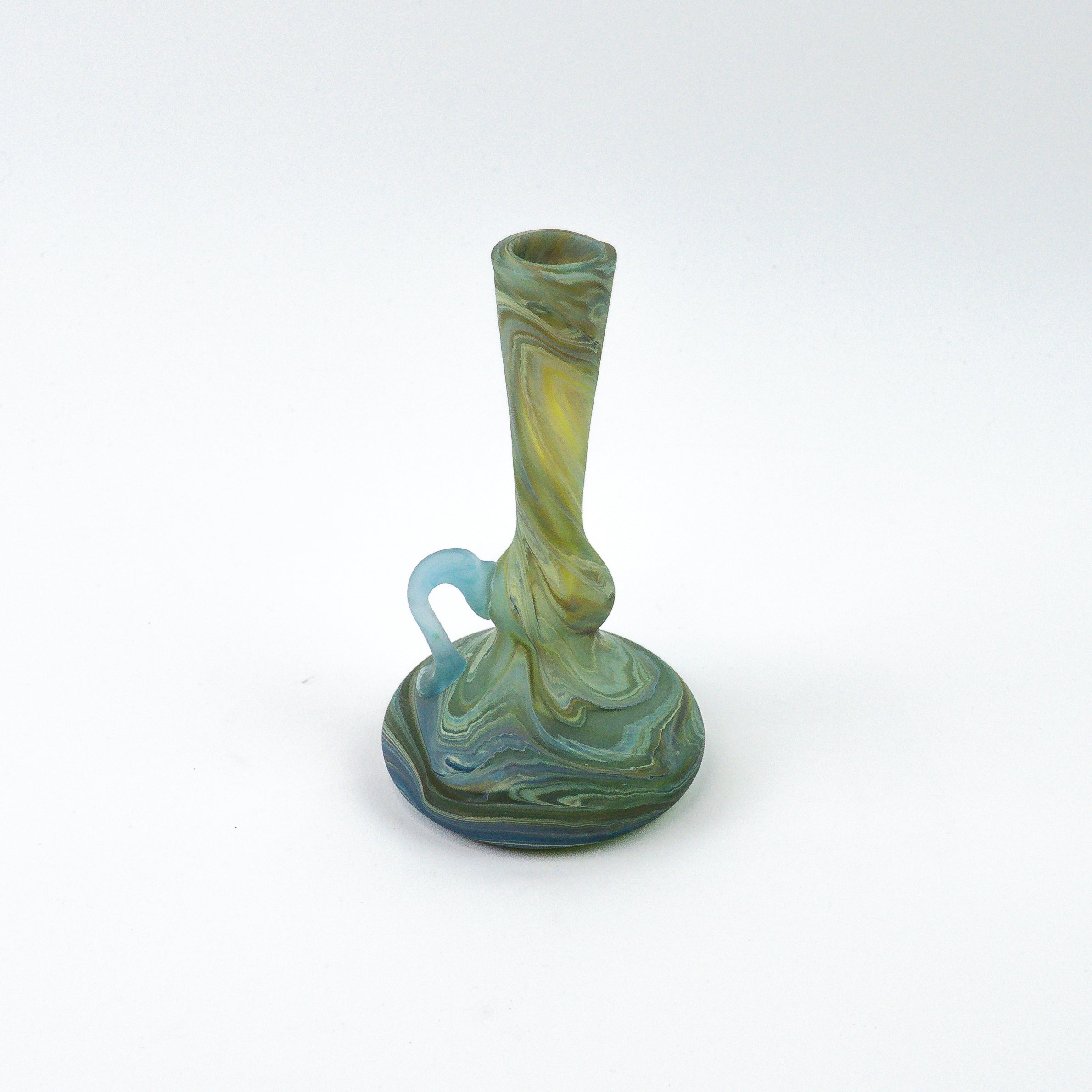 Hebron Mini Carafe / Vase Lime Green – Recycled Glass & Handblown