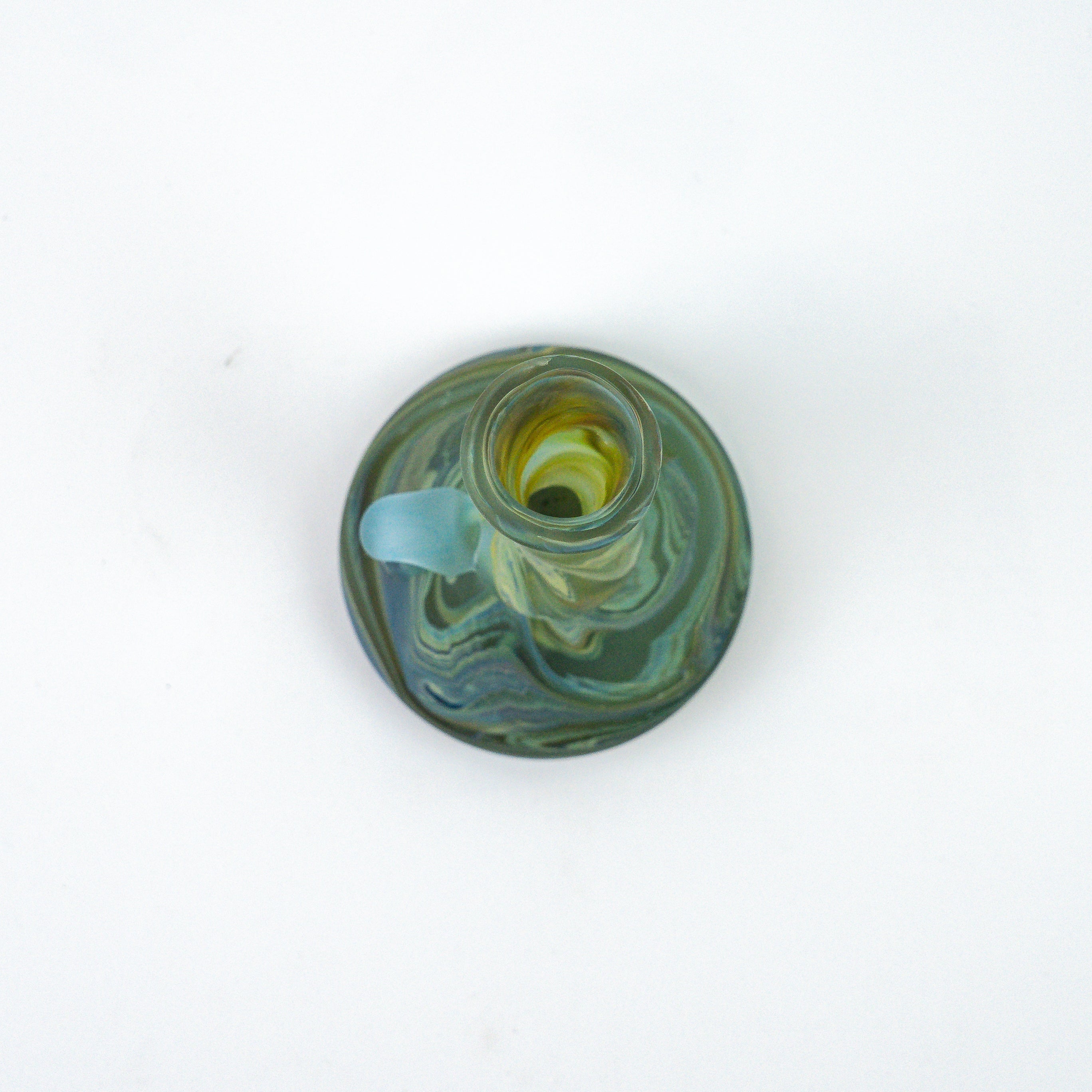 Hebron Mini Carafe / Vase Lime Green – Recycled Glass & Handblown