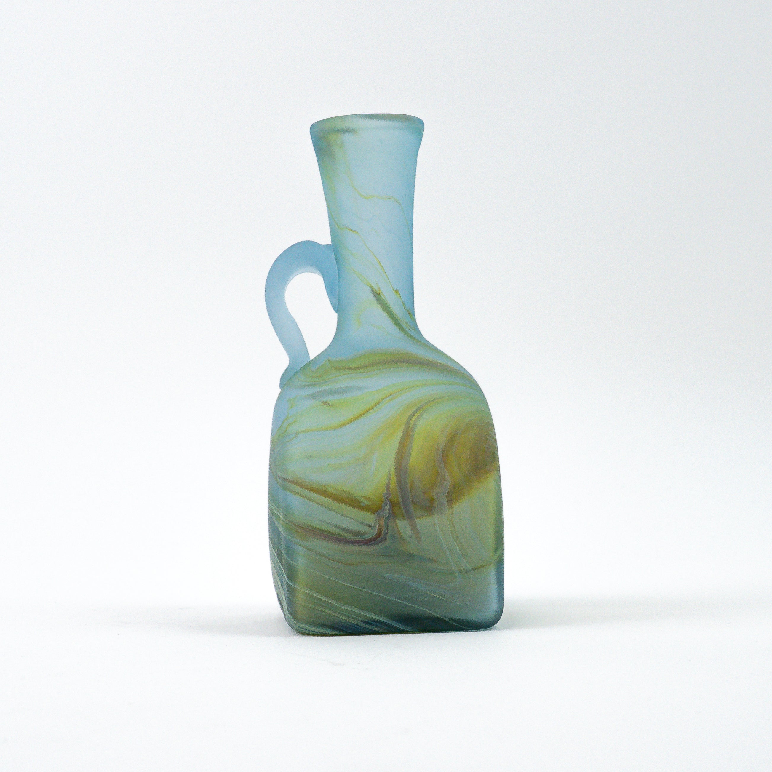 Hebron Mini Carafe / Vase Sky Blue – Recycled Glass & Hand-Blown
