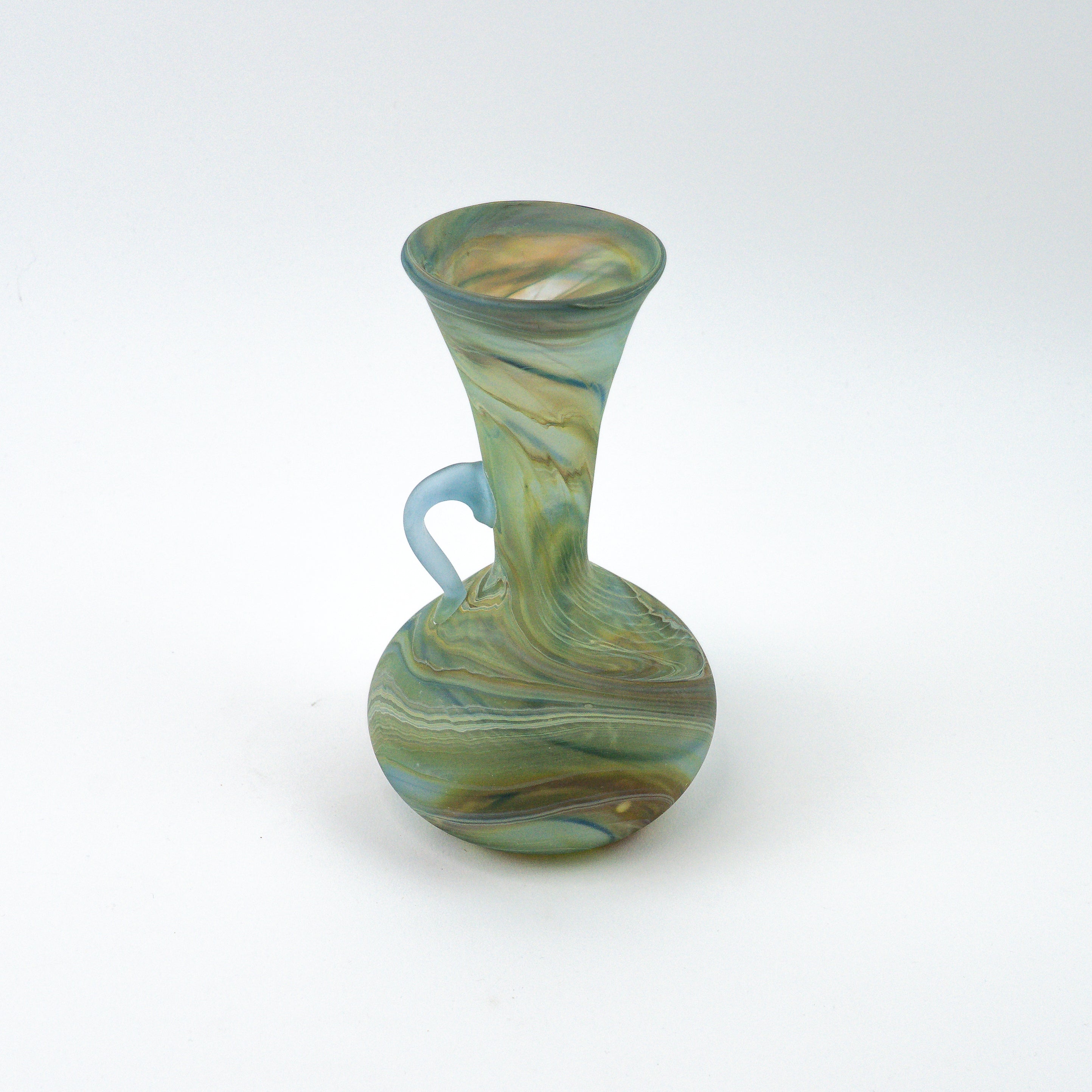 Hebron Mini Carafe / Vase Lime Green – Recycled Glass & Handblown