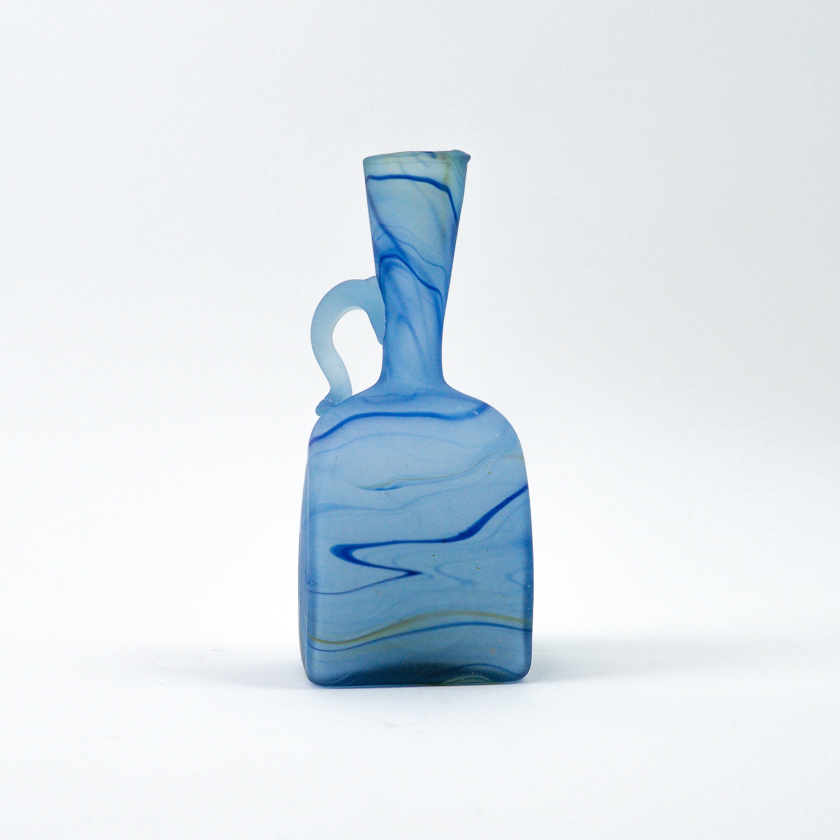 Hebron Mini Carafe / Vase Sky Blue – Recycled Glass & Hand-Blown