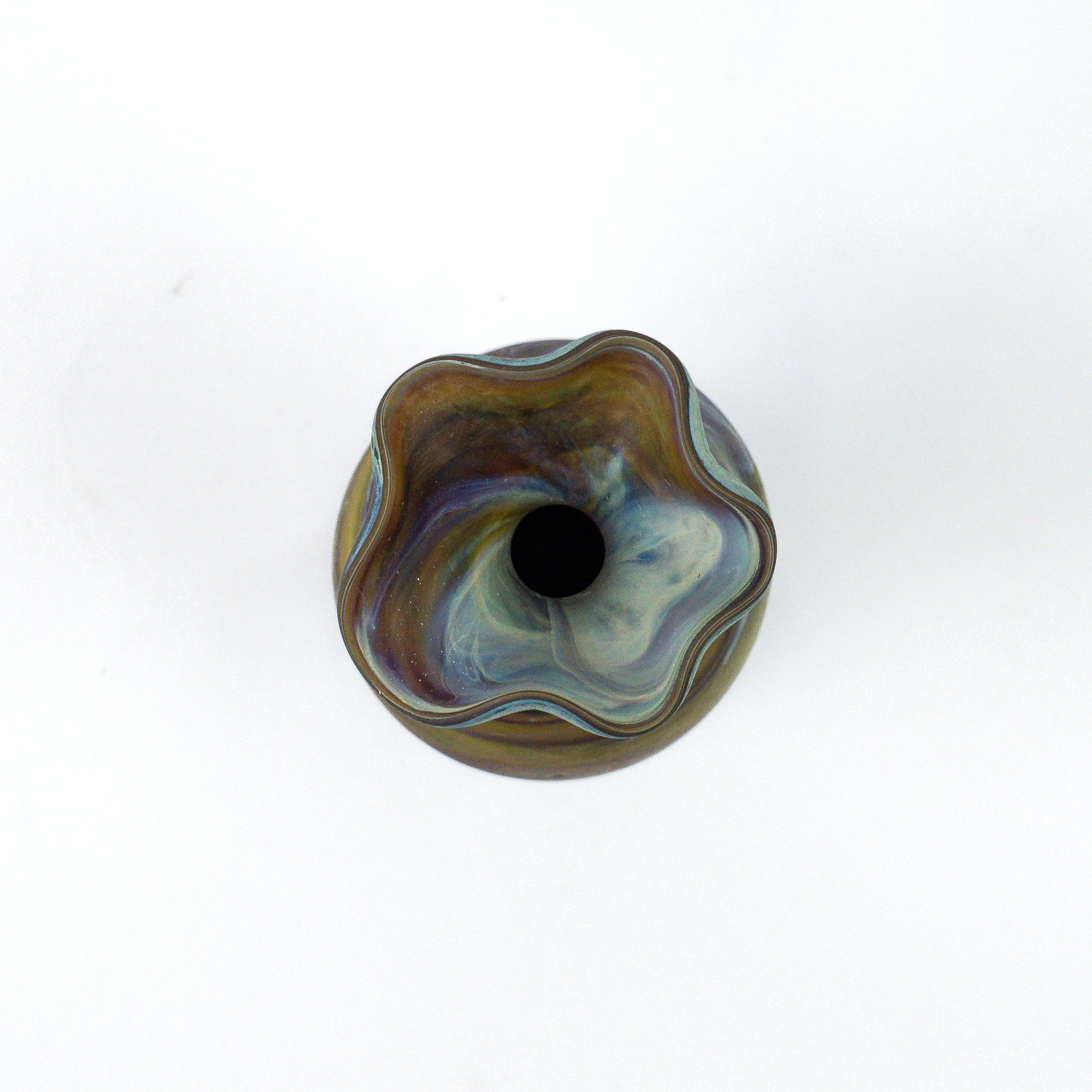 Hebron Mini Vase Braun – Recyceltes Glas & Handgeblasen