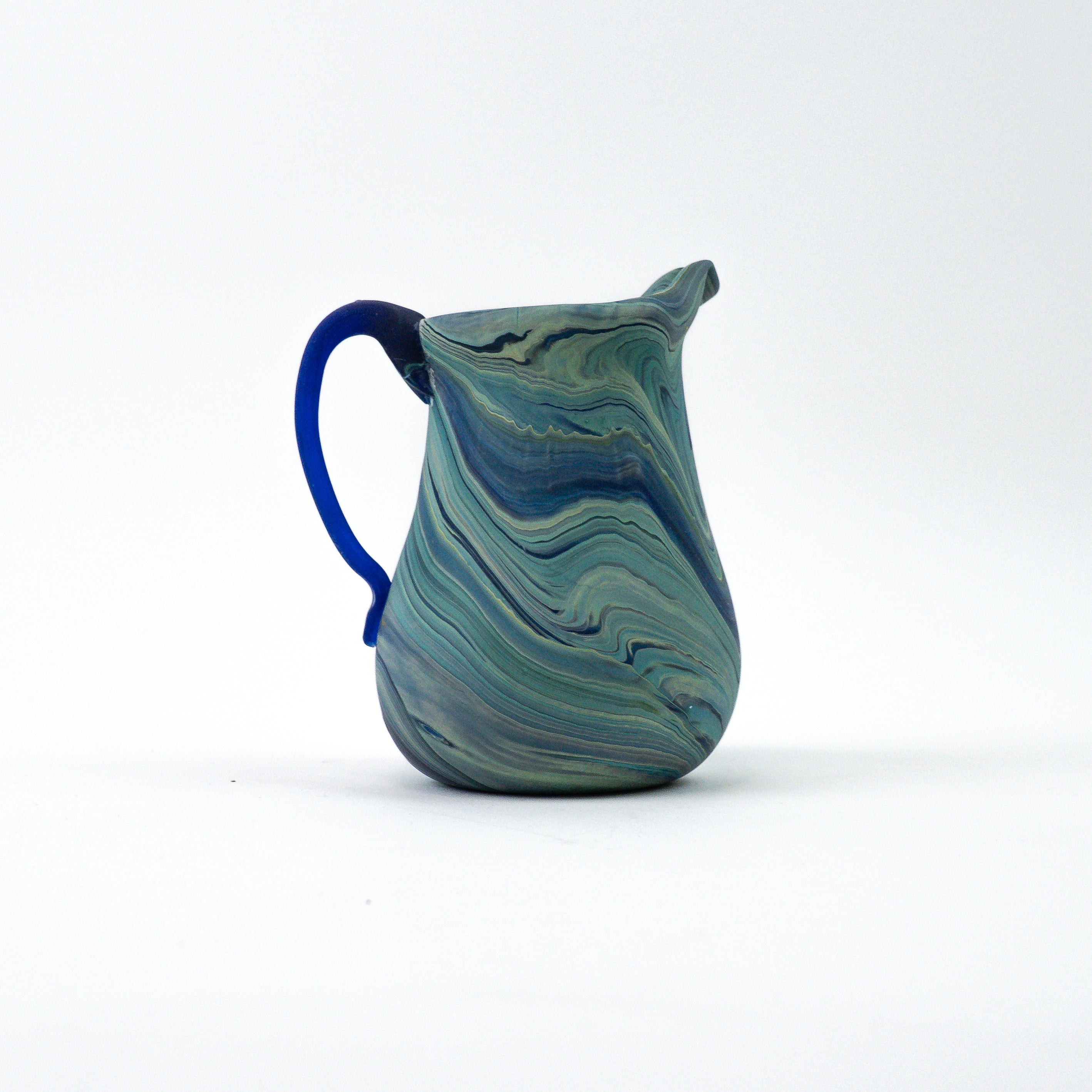 Hebron Mini Carafe / Vase Sky Blue – Recycled Glass & Hand-Blown