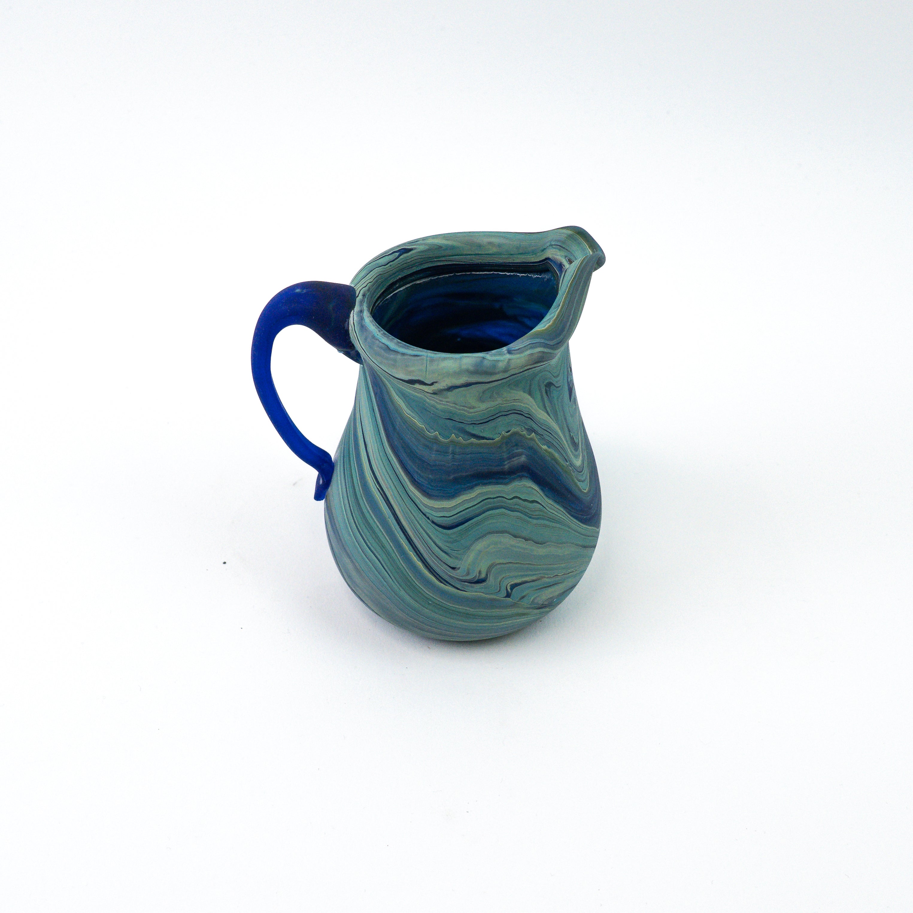 Hebron Mini Carafe / Vase Sky Blue – Recycled Glass & Hand-Blown