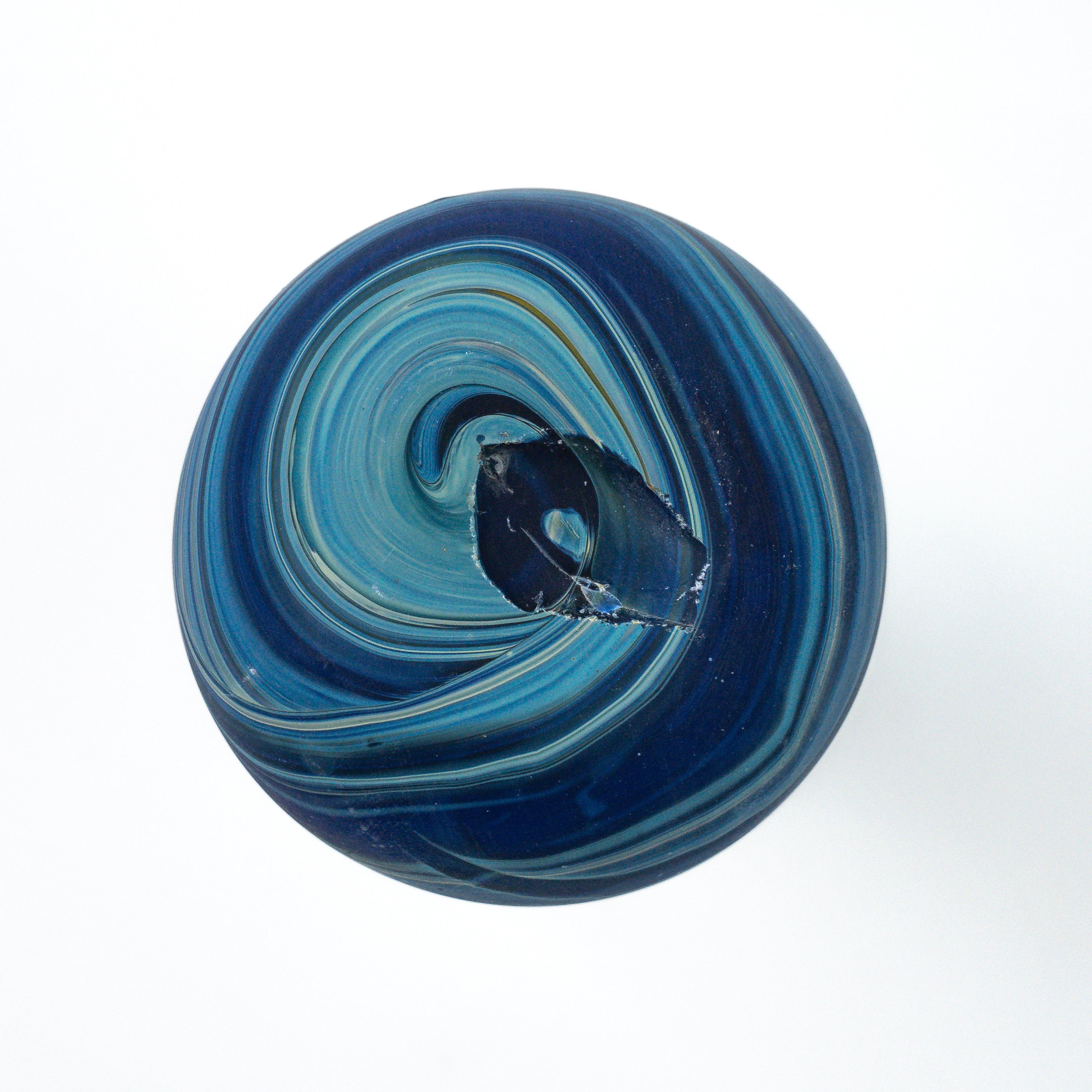 Hebron Mini Vase Blue – Recycled Glass & Hand-blown