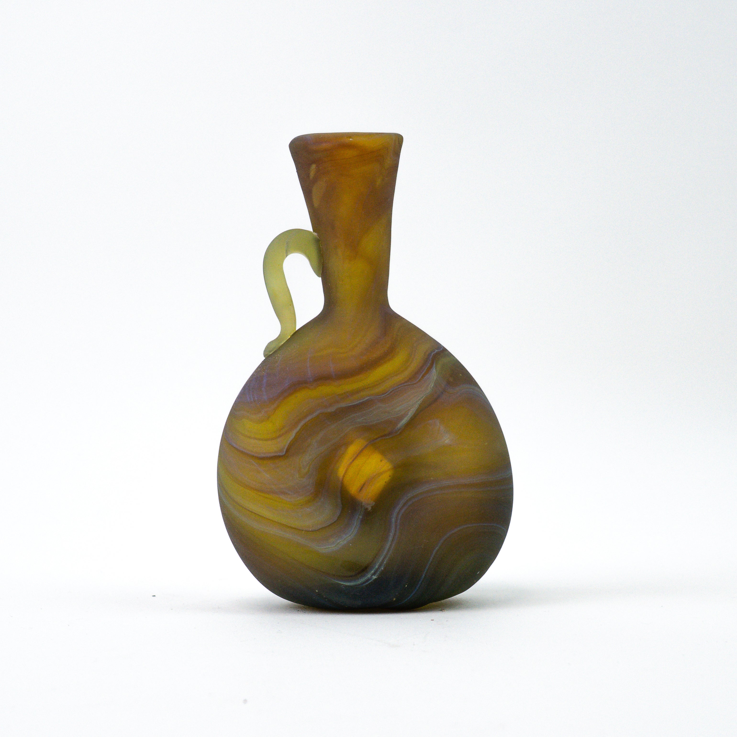 Hebron Mini Carafe / Vase Brown – Recycled Glass & Handblown