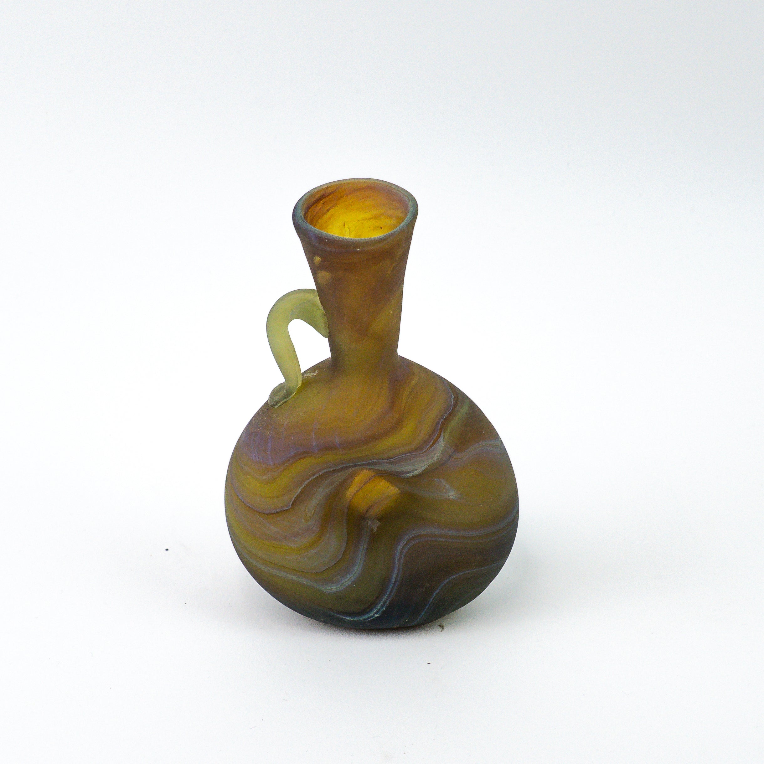 Hebron Mini Carafe / Vase Brown – Recycled Glass & Handblown