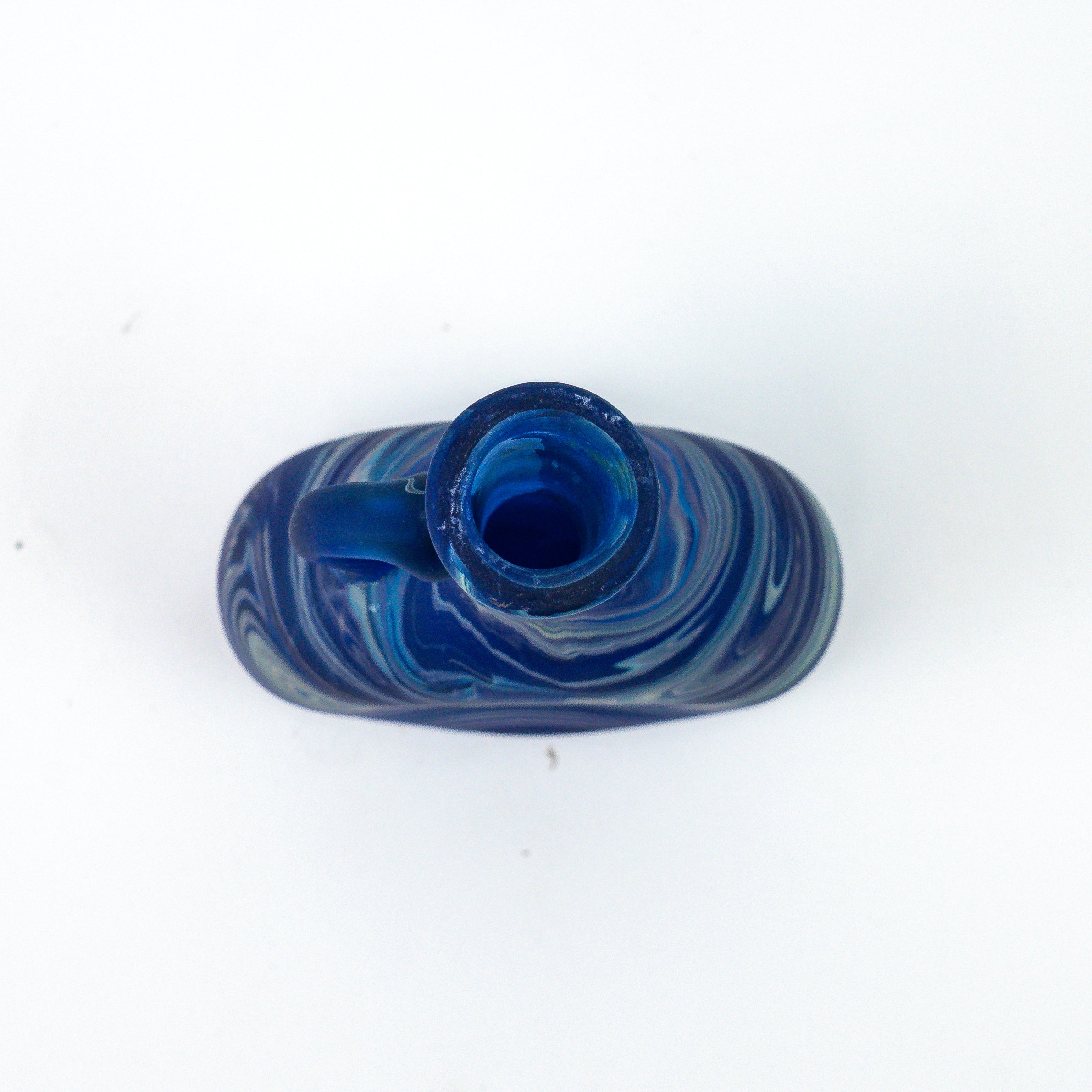 Hebron Mini Carafe / Vase Blue – Recycled Glass &amp; Handblown