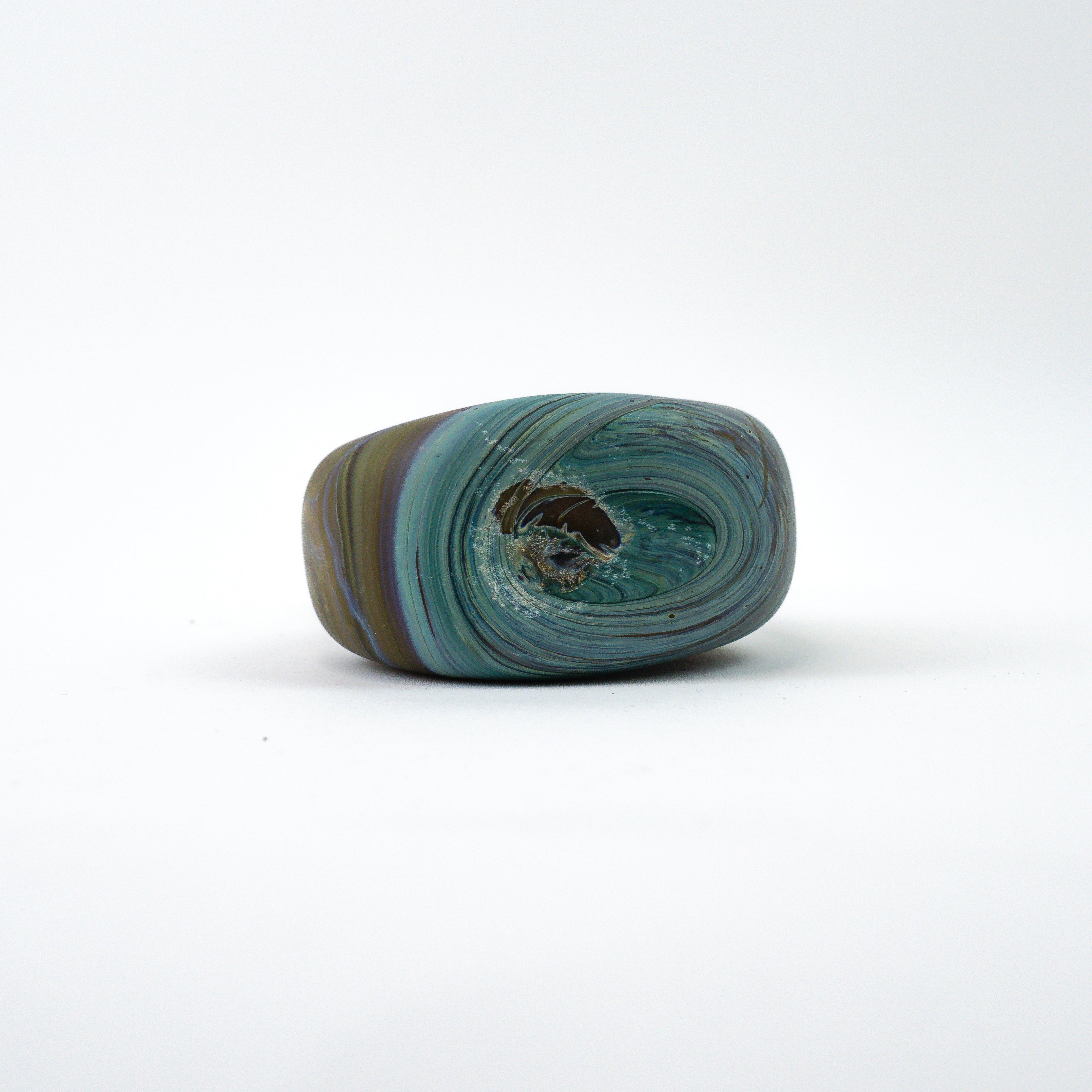 Hebron Mini- Karaffe / Vase Braun – Recyceltes Glas & Handgeblasen