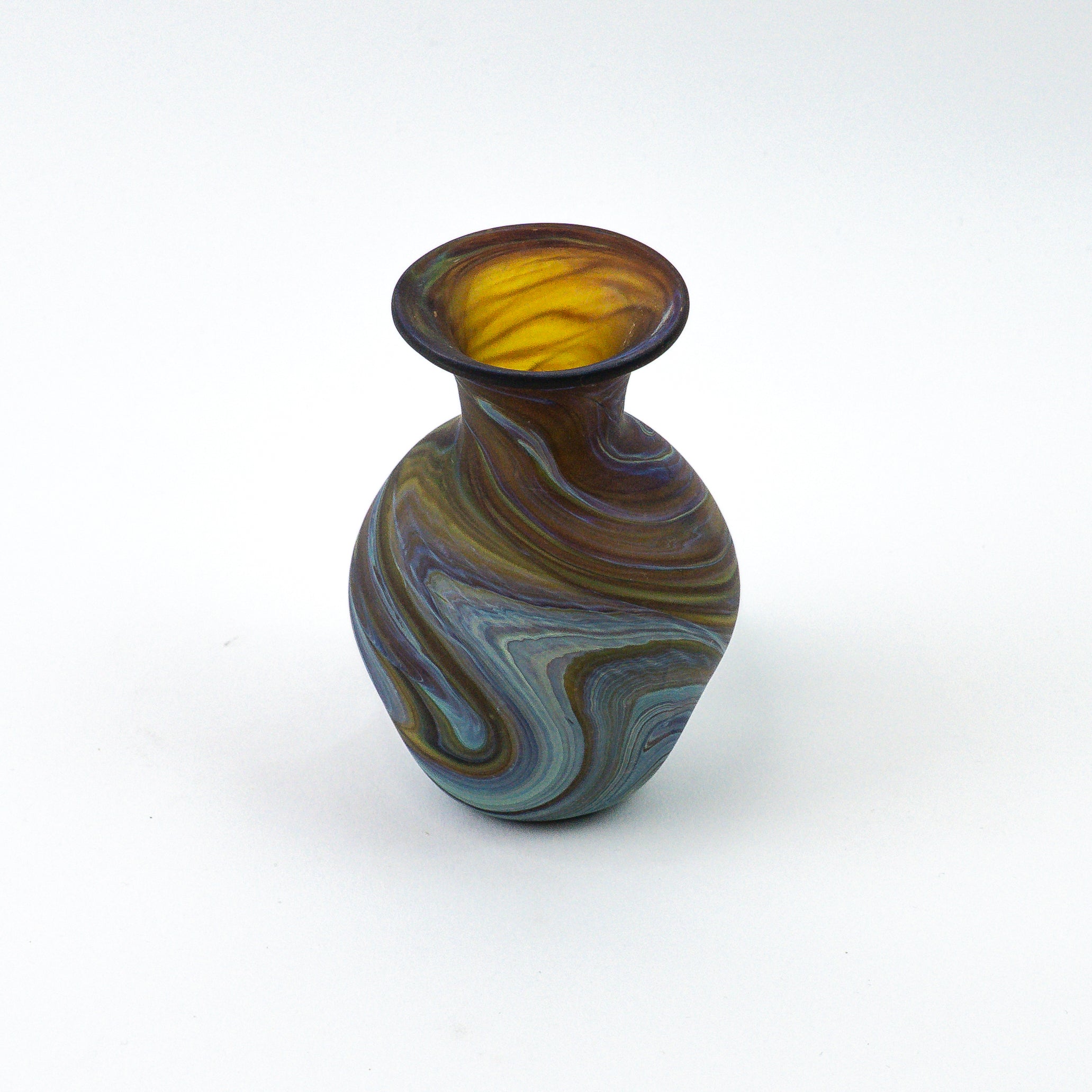Hebron Mini Vase Brown – Recycled Glass &amp; Hand-blown