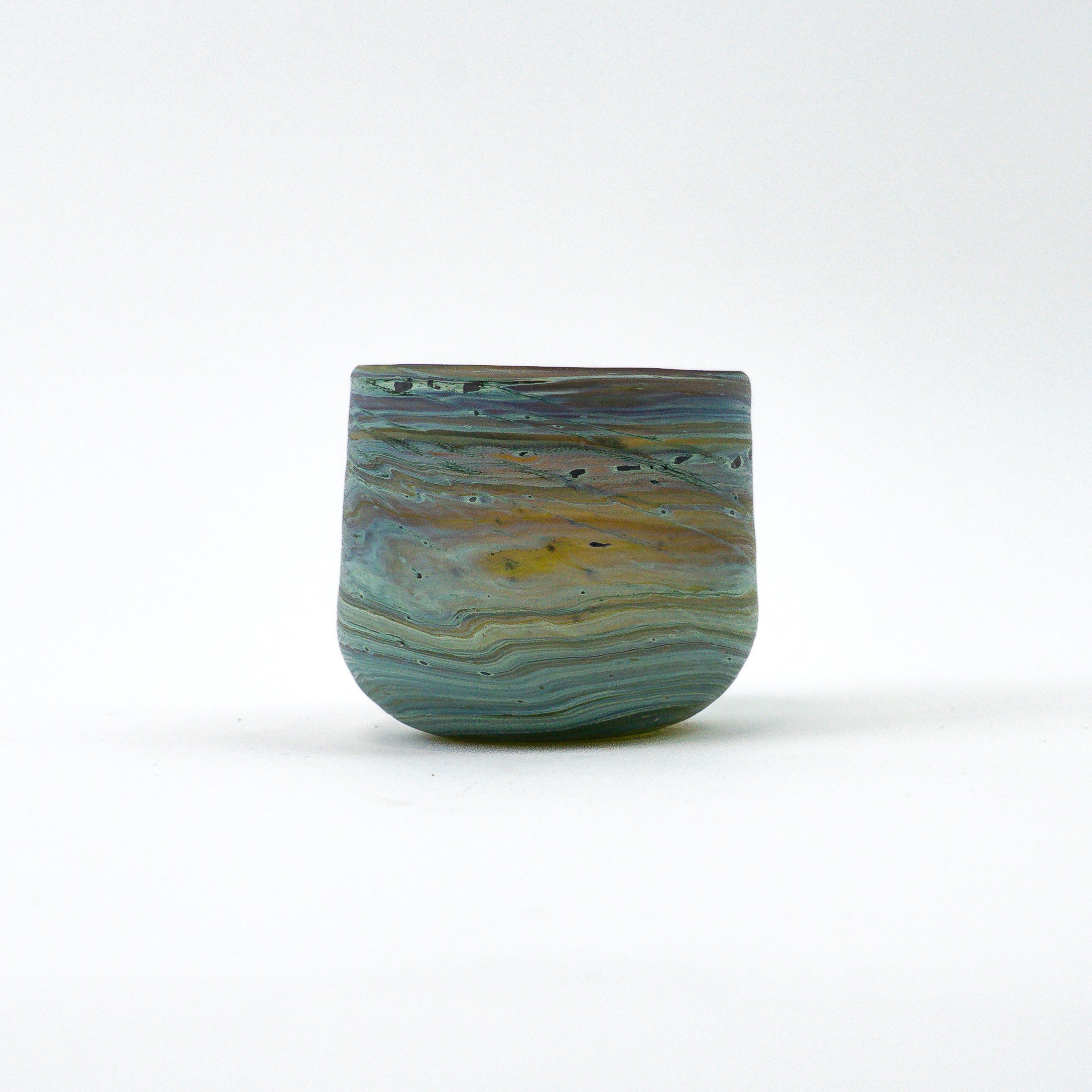 Hebron Mini Mug Blue – Recycled Glass &amp; Handblown
