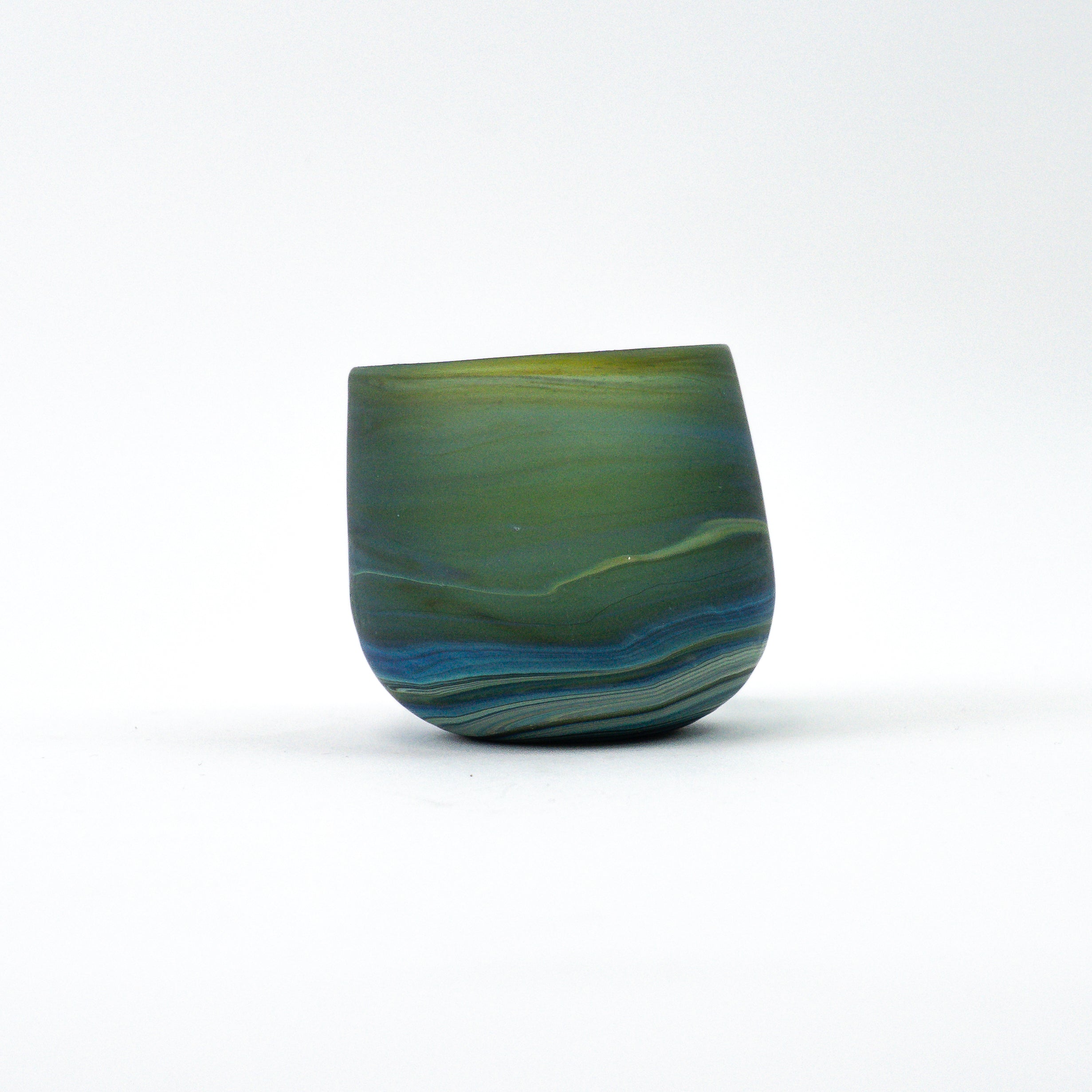 Hebron Mini Cup Green – Recycled Glass &amp; Handblown