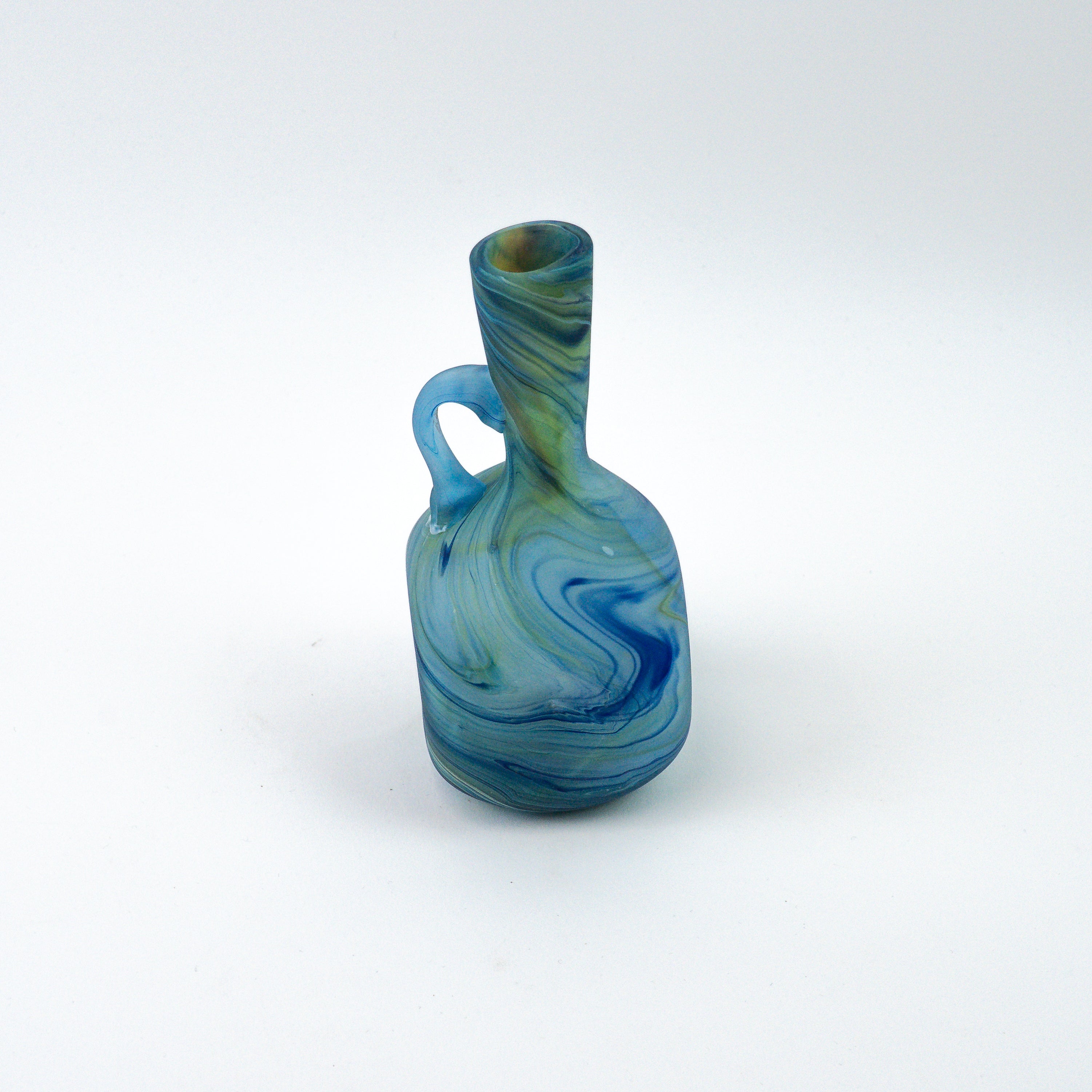 Hebron Mini Carafe / Vase Sky Blue – Recycled Glass &amp; Hand-Blown