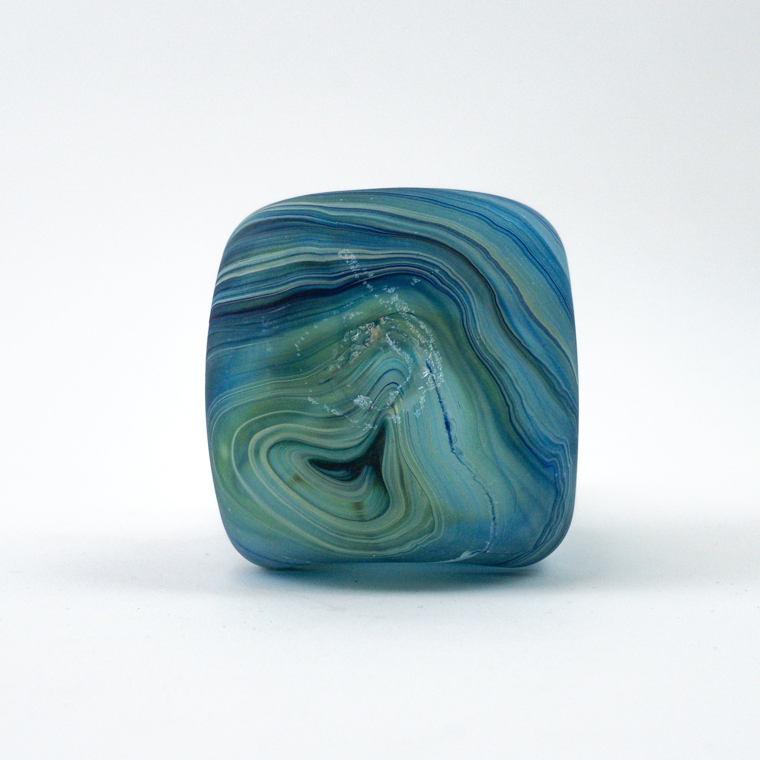 Hebron Mini Carafe / Vase Sky Blue – Recycled Glass &amp; Hand-Blown