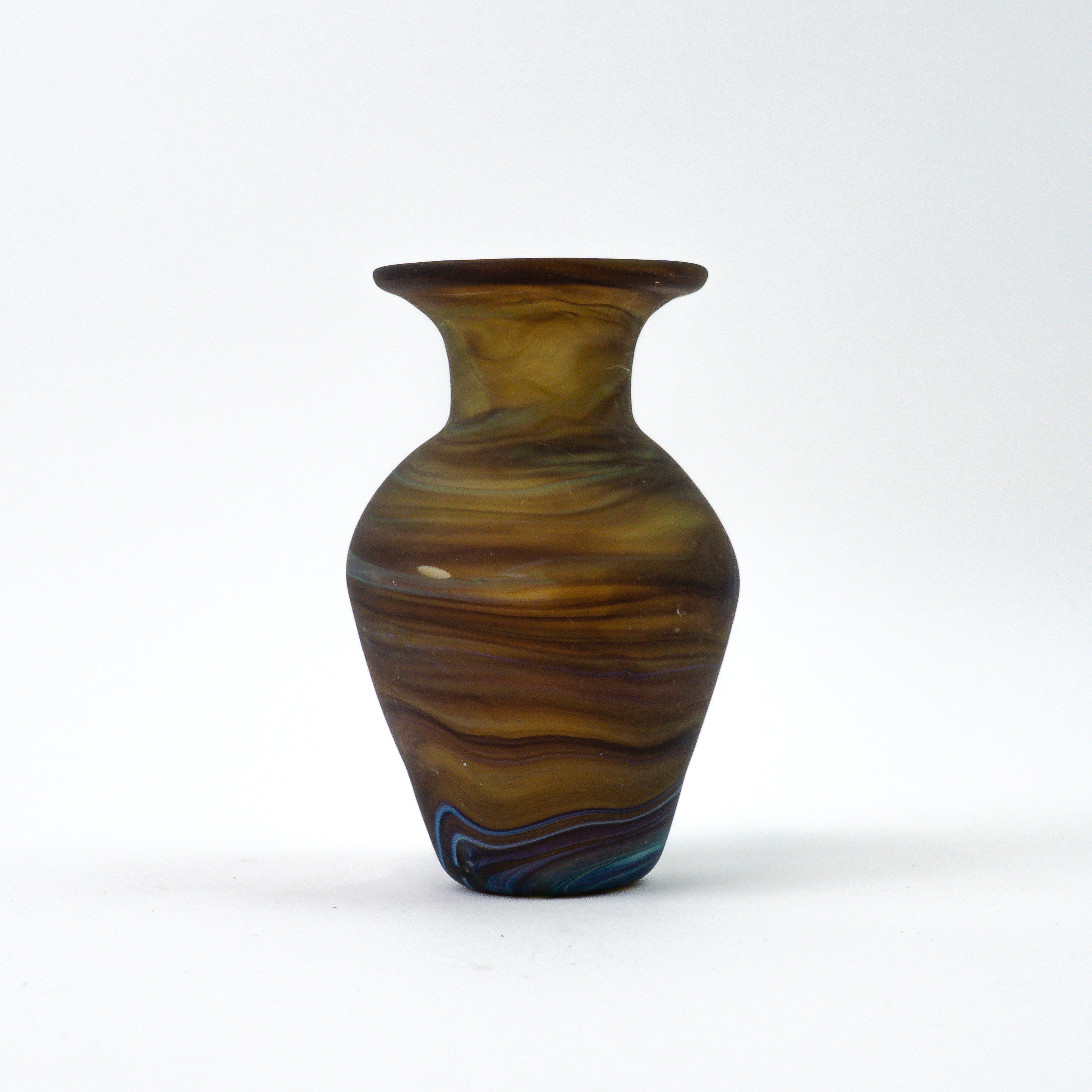 Hebron Mini Vase Brown – Recycled Glass &amp; Hand-blown