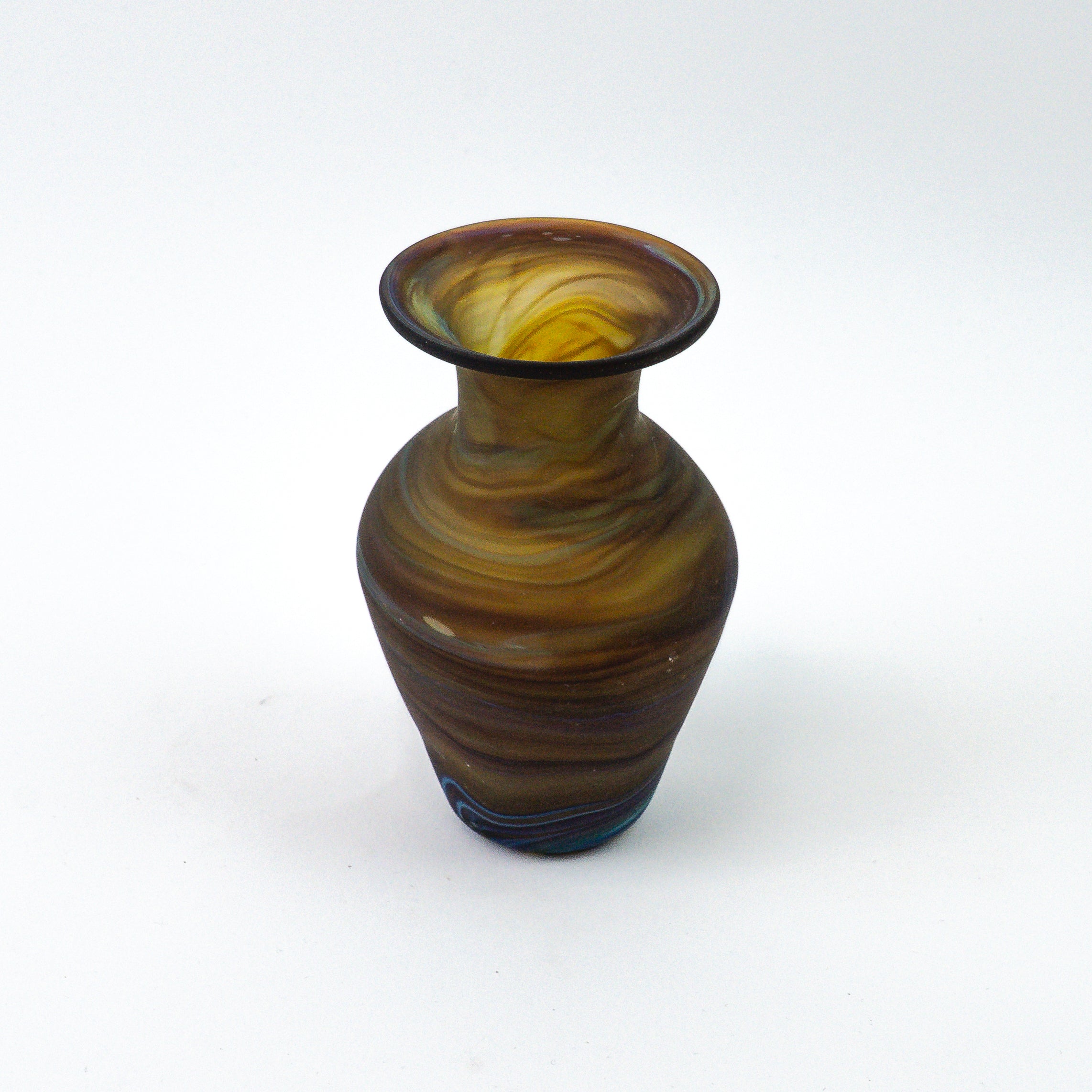 Hebron Mini Vase Brown – Recycled Glass &amp; Hand-blown